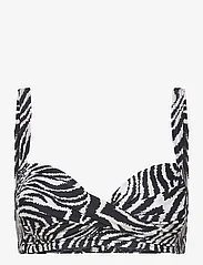 Panos Emporio - Zebra Medea Top - bikinio liemenėlės su kaspinėliais - offwhite/black - 0