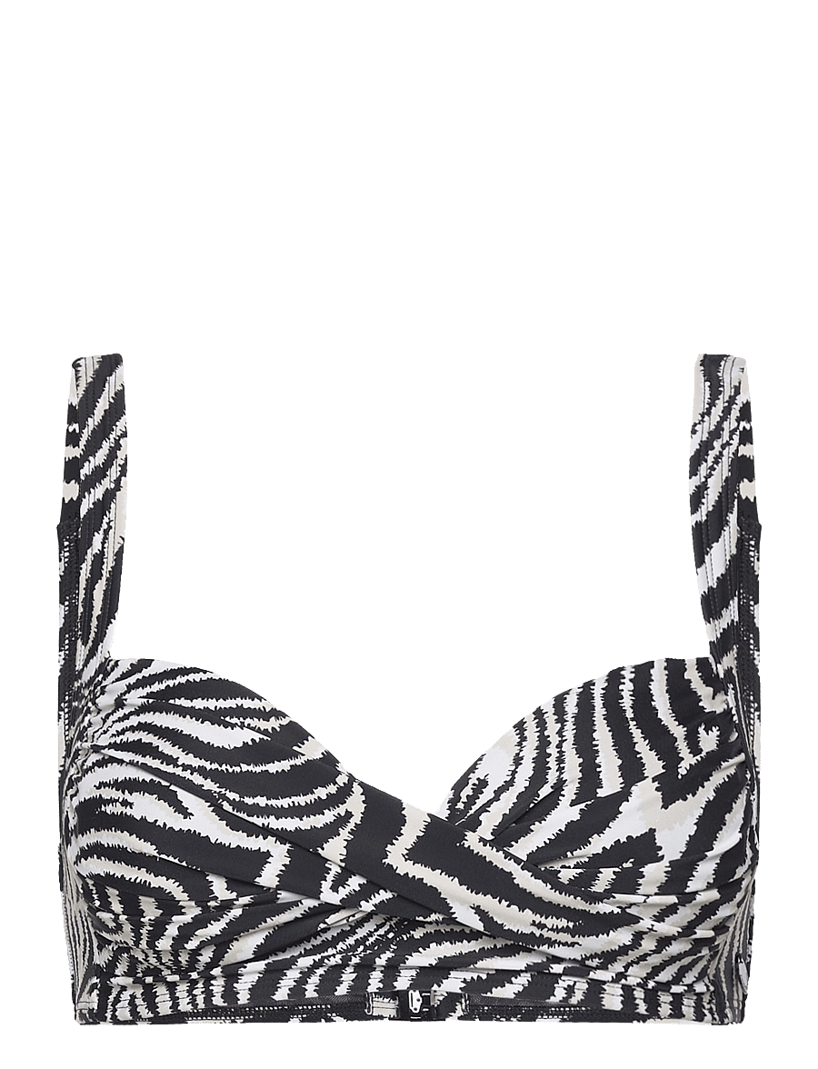Panos Emporio - Zebra Medea Top - bandeau-bikini-oberteile - offwhite/black - 1