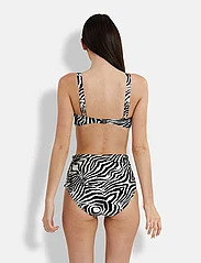 Panos Emporio - Zebra Medea Top - bikinio liemenėlės su kaspinėliais - offwhite/black - 3