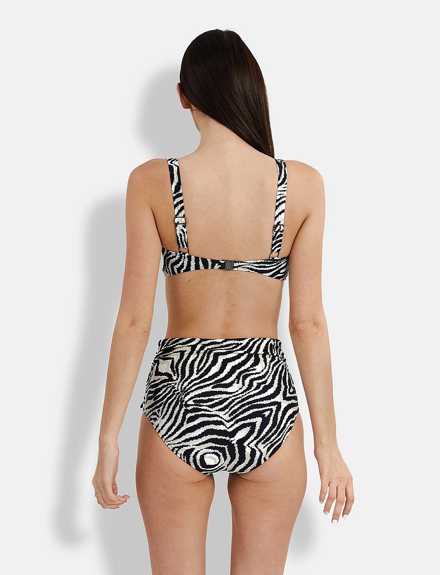 Panos Emporio - Zebra Chara Bottom - kõrge vöökohaga bikiinid - offwhite/black - 5