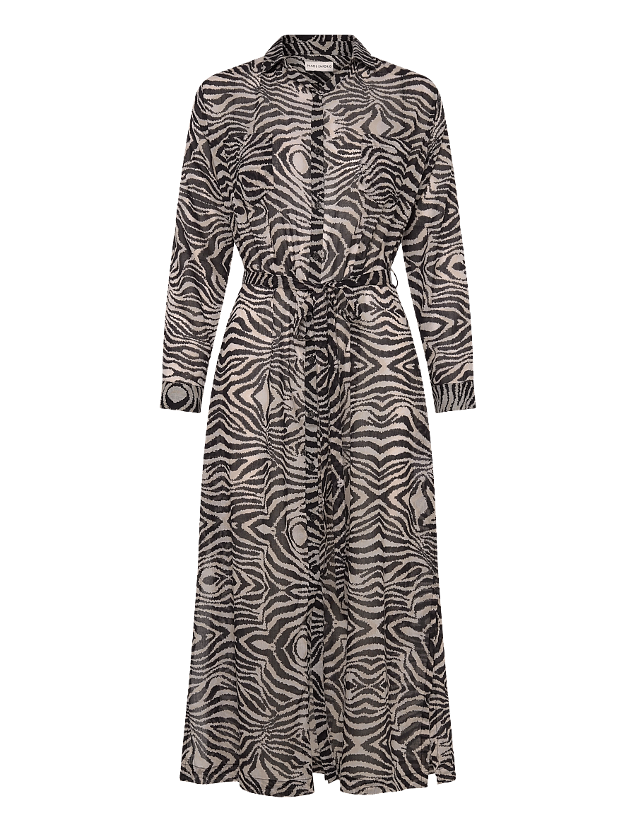 Panos Emporio - Zebra Ismene Dress - strandtøj - offwhite/black - 1