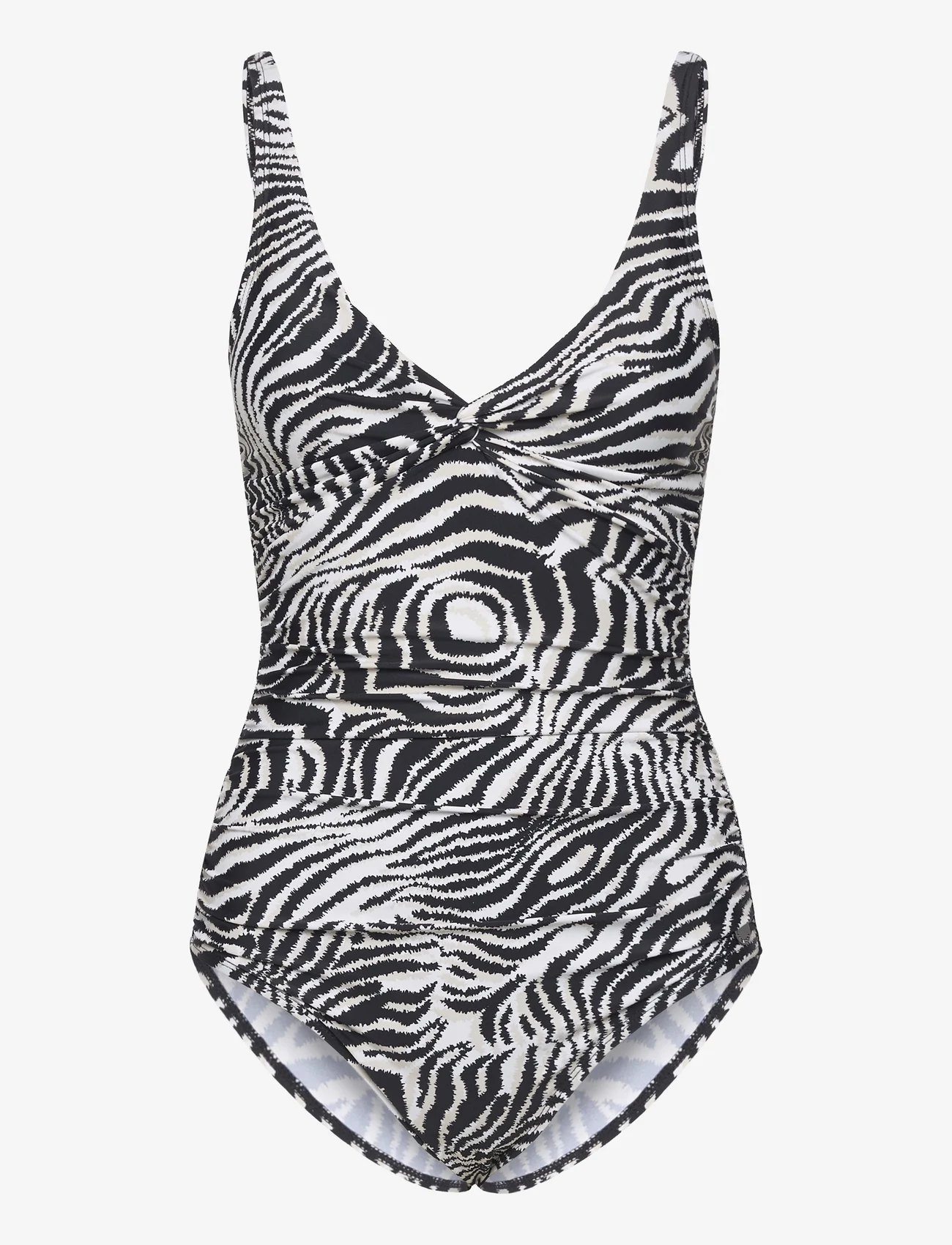Panos Emporio - Zebra Simi Swimsuit - baddräkter - offwhite/black - 0