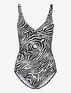 Zebra Simi Swimsuit - OFFWHITE/BLACK