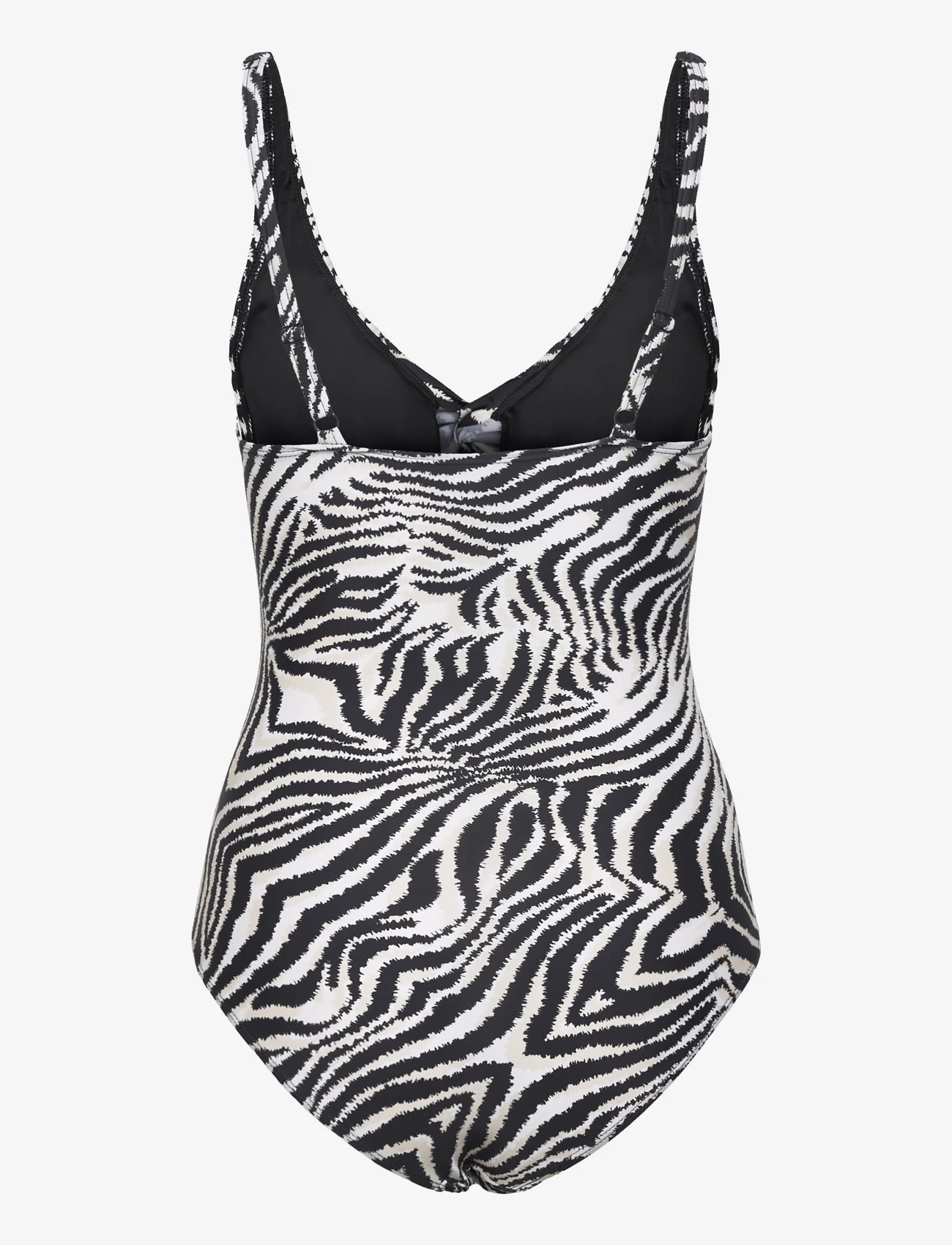 Panos Emporio - Zebra Simi Swimsuit - sievietēm - offwhite/black - 1