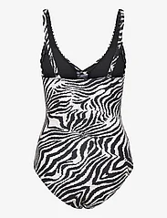 Panos Emporio - Zebra Simi Swimsuit - kostiumy kąpielowe - offwhite/black - 2