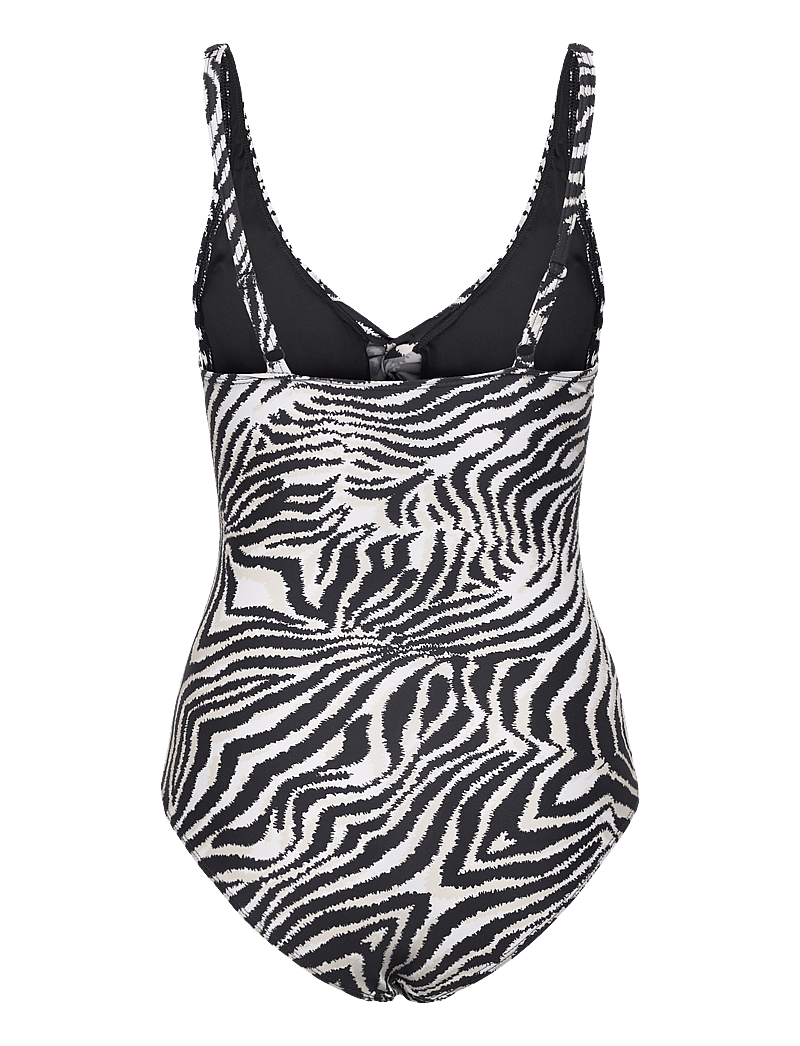 Panos Emporio - Zebra Simi Swimsuit - kostiumy kąpielowe - offwhite/black - 2