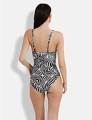 Panos Emporio - Zebra Simi Swimsuit - sievietēm - offwhite/black - 3