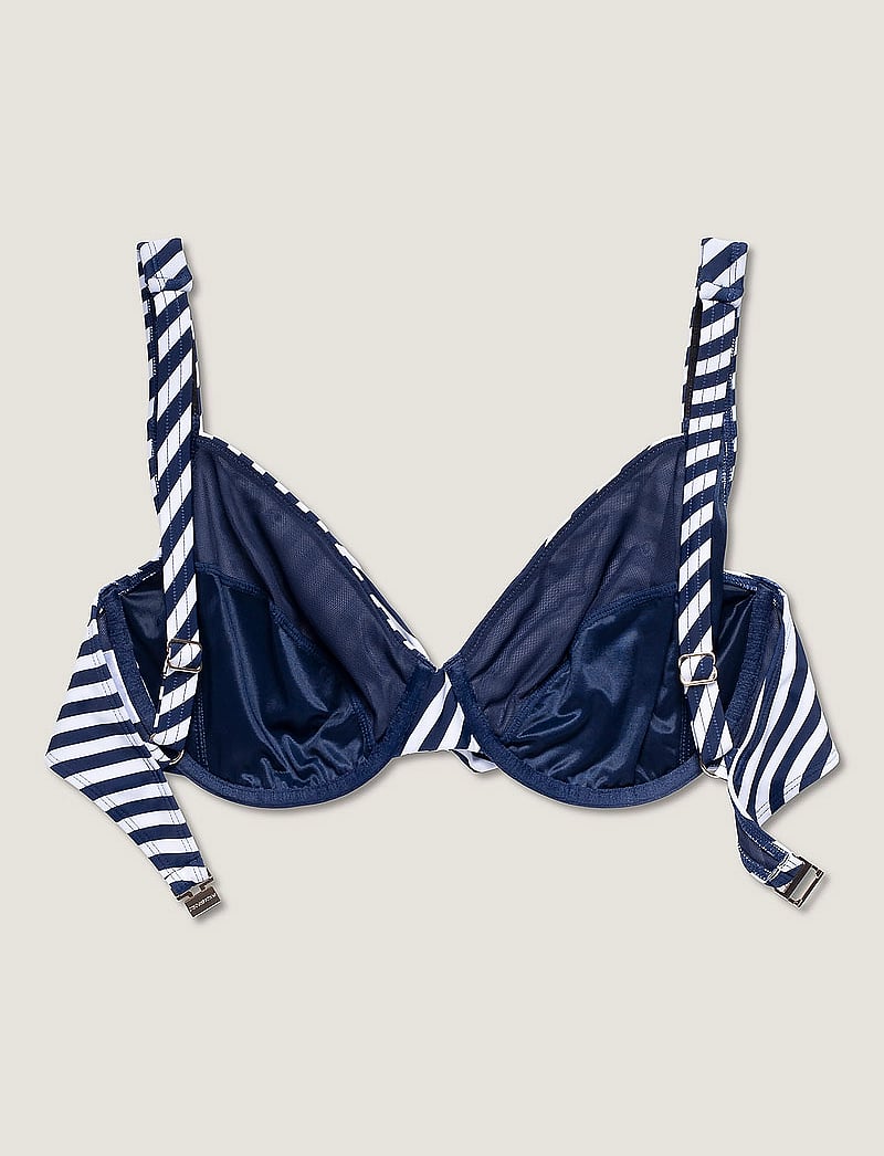 Panos Emporio - Wave Electra Top - paelast bikiinide ülaosad - navy/white - 3