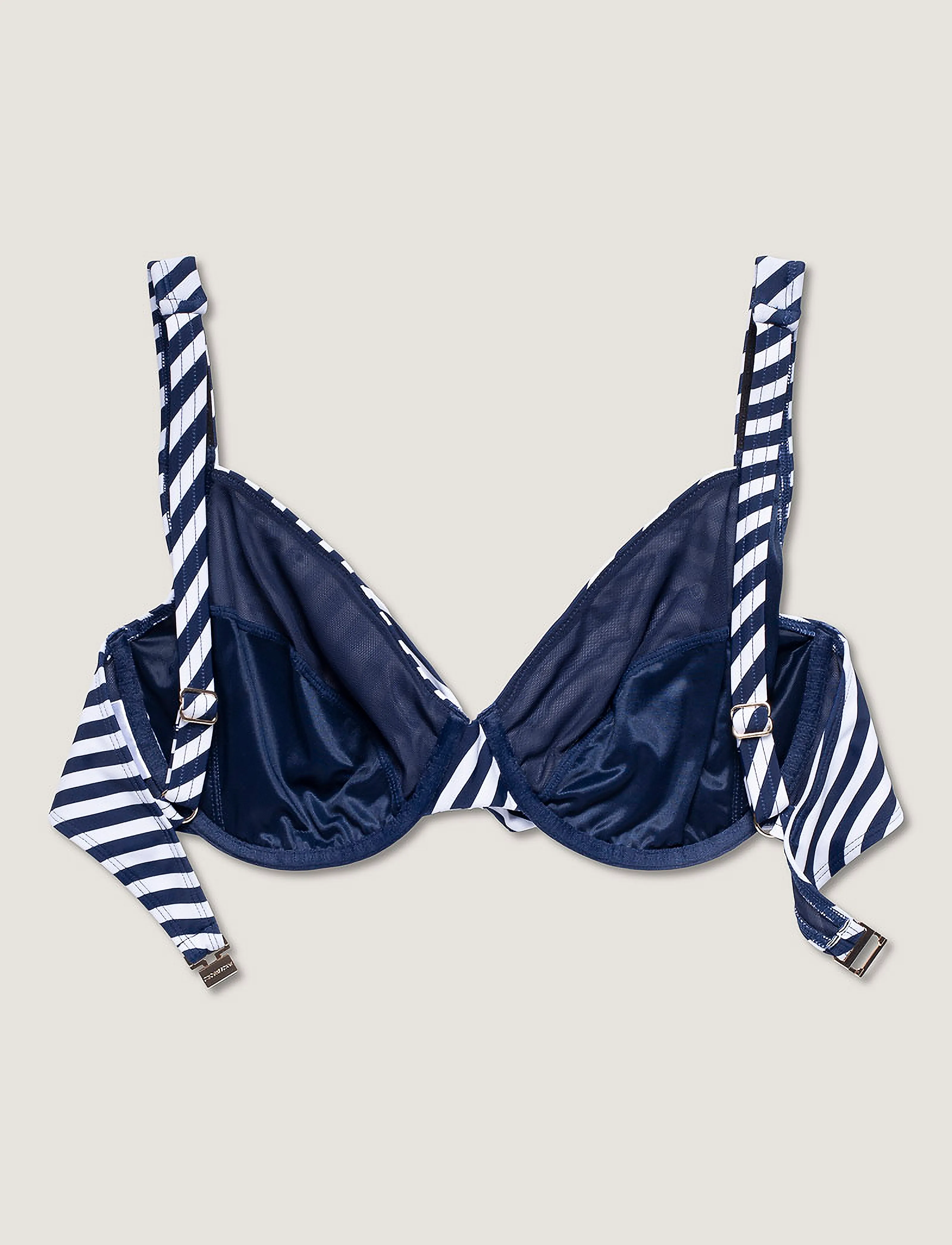 Panos Emporio - Wave Electra Top - bandeau bikini - navy/white - 3