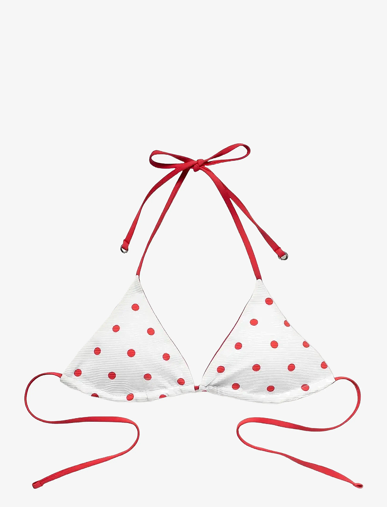 Panos Emporio - Galathea Polka Dot Reversible Top - triangle bikinis - white/red - 1