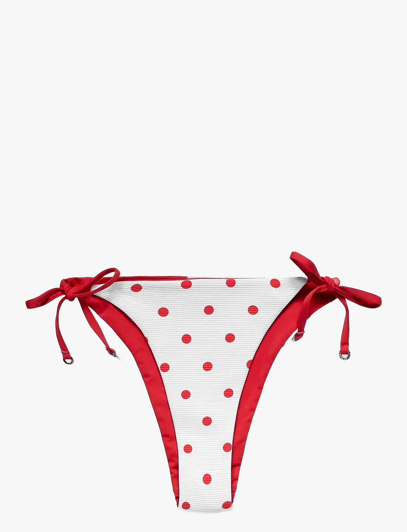 Panos Emporio - Polka Dot Iliana Reversible Bottom - side tie bikinitrosor - white/red - 1