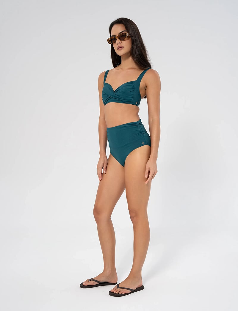Panos Emporio - Rib Medea top - dreieck-bikini-oberteile - lagoon - 2