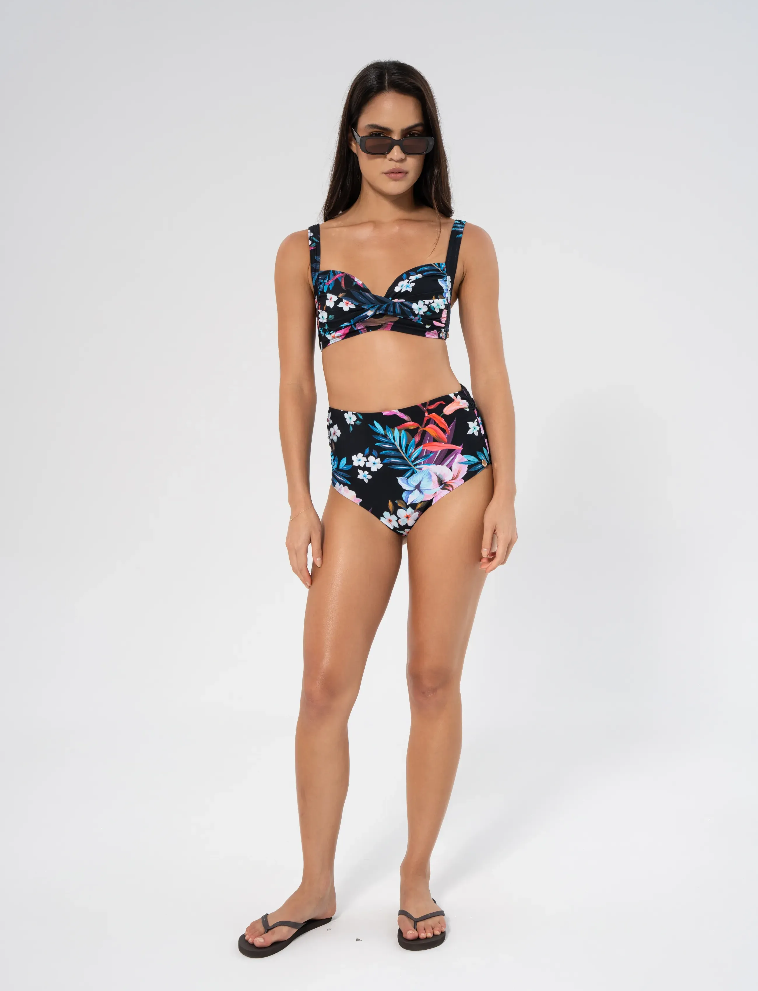 Panos Emporio Night Jungle Chara Bottom, 38, Bikini Unterteile, Mehrfarbig/gemustert - High Waist Bikinis, Frauen