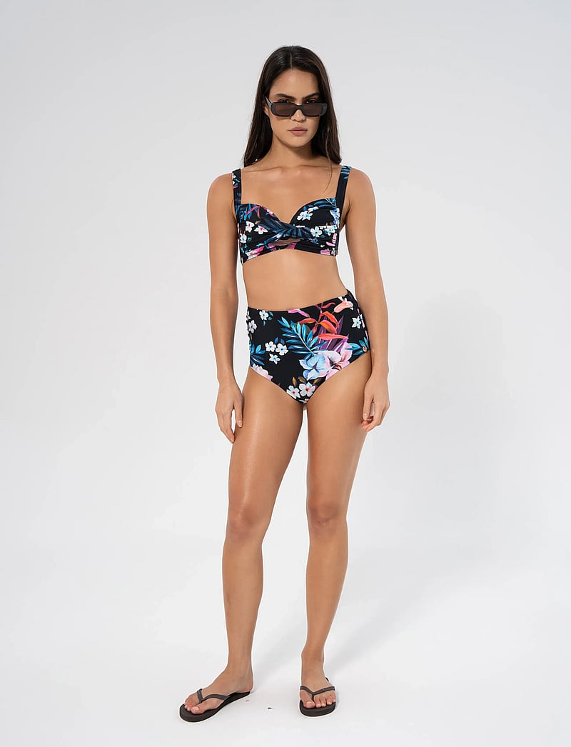 Panos Emporio - Night Jungle Chara bottom - højtaljede bikinitrusser - black - 0