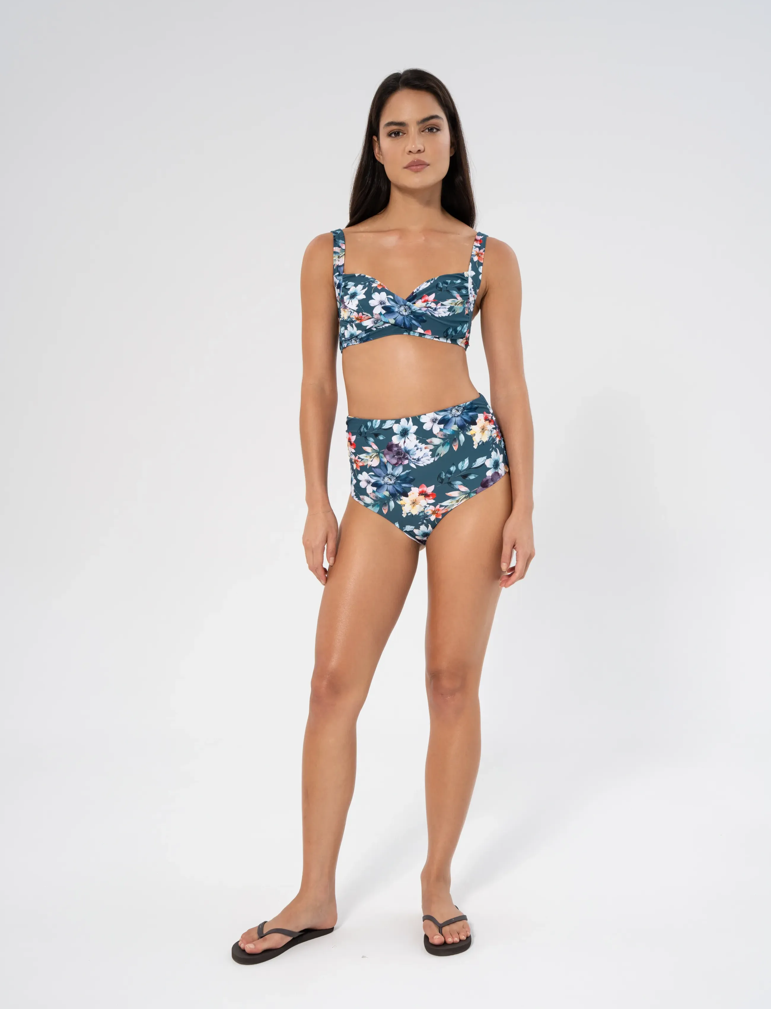 Panos Emporio - Fleur Chara bottom - bikini z wysoką talią - lagoon - 2