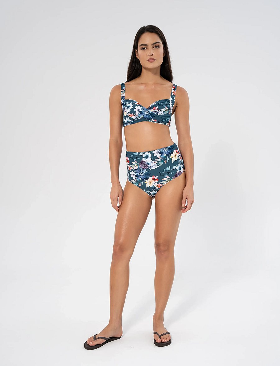 Panos Emporio - Fleur Chara bottom - high waist bikini bottoms - lagoon - 2