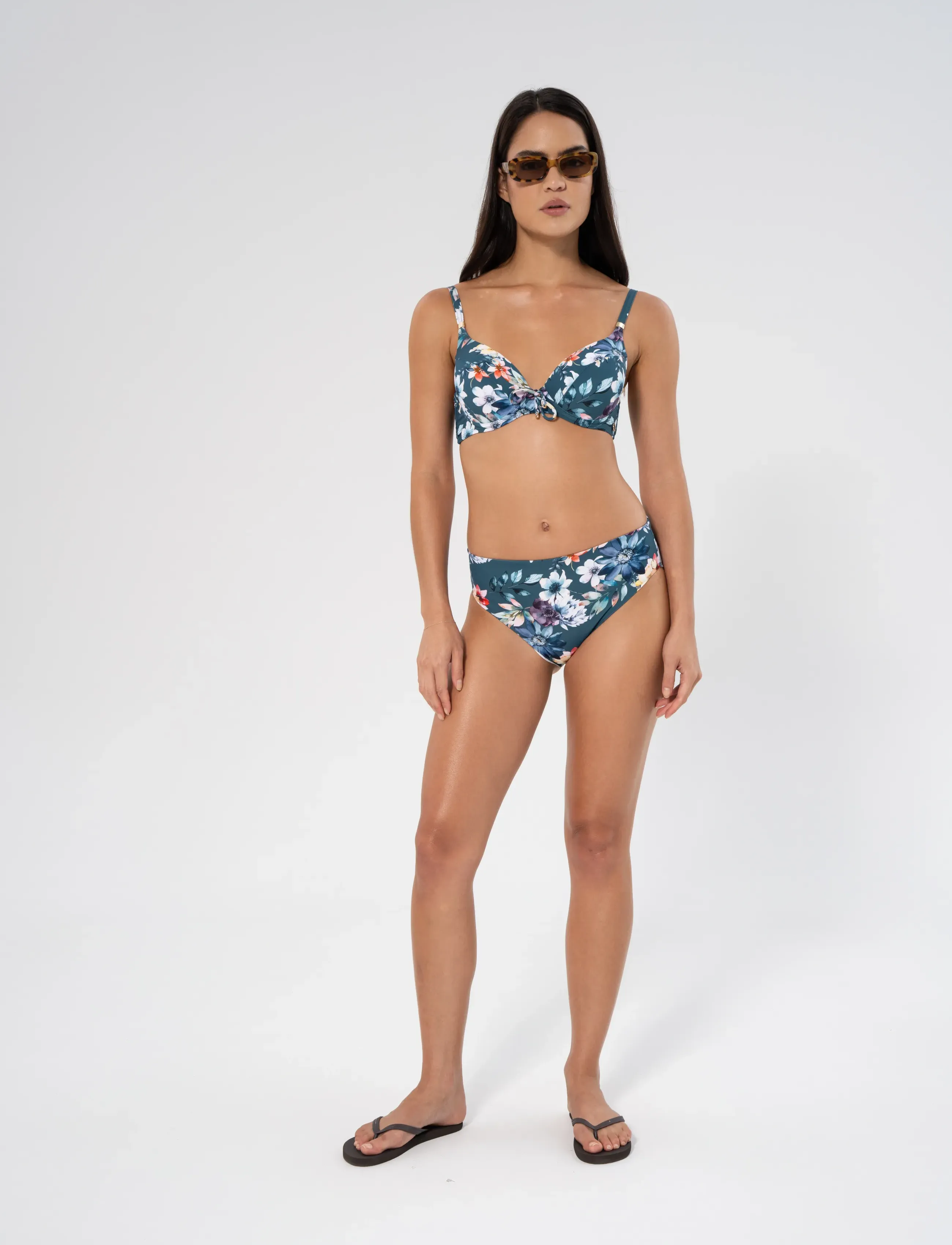 Panos Emporio Fleur Lydia Top, 44, Multi/patterned, Bikinitoppe > Push-Up Bikinitoppe, Dame