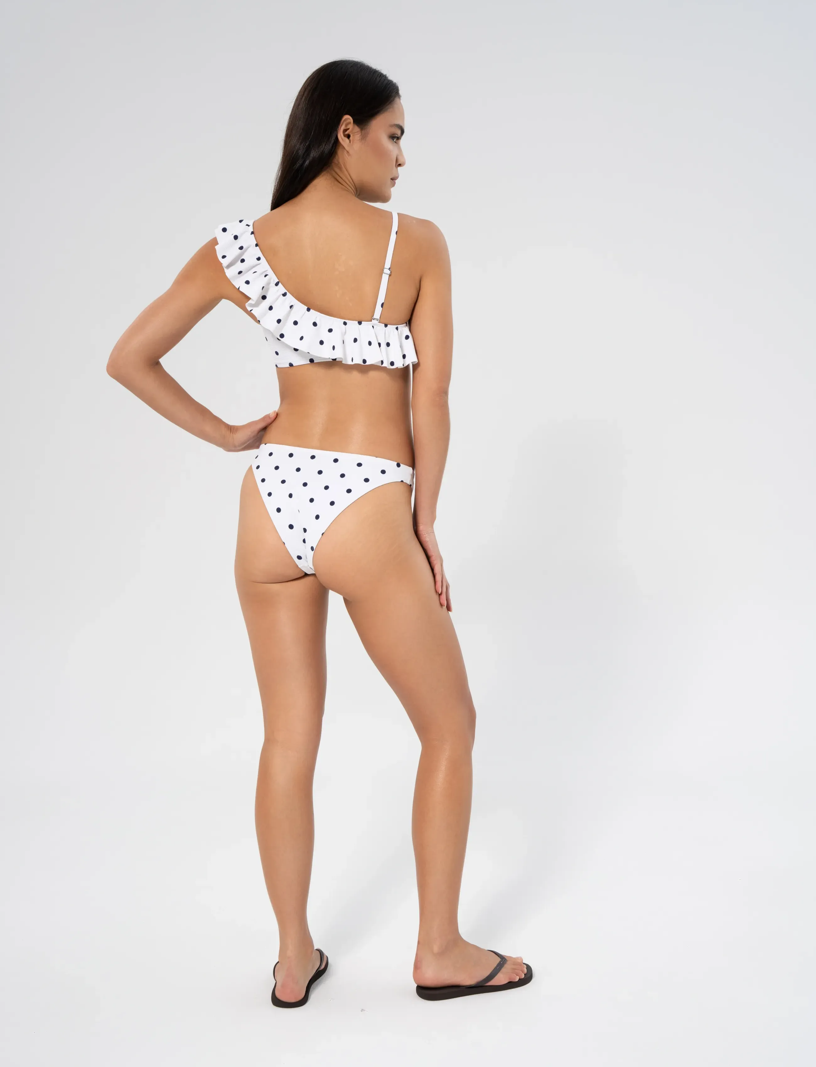 Panos Emporio - Helle Polka Dot Top - bandeau-bikini-oberteile - white/navy - 3