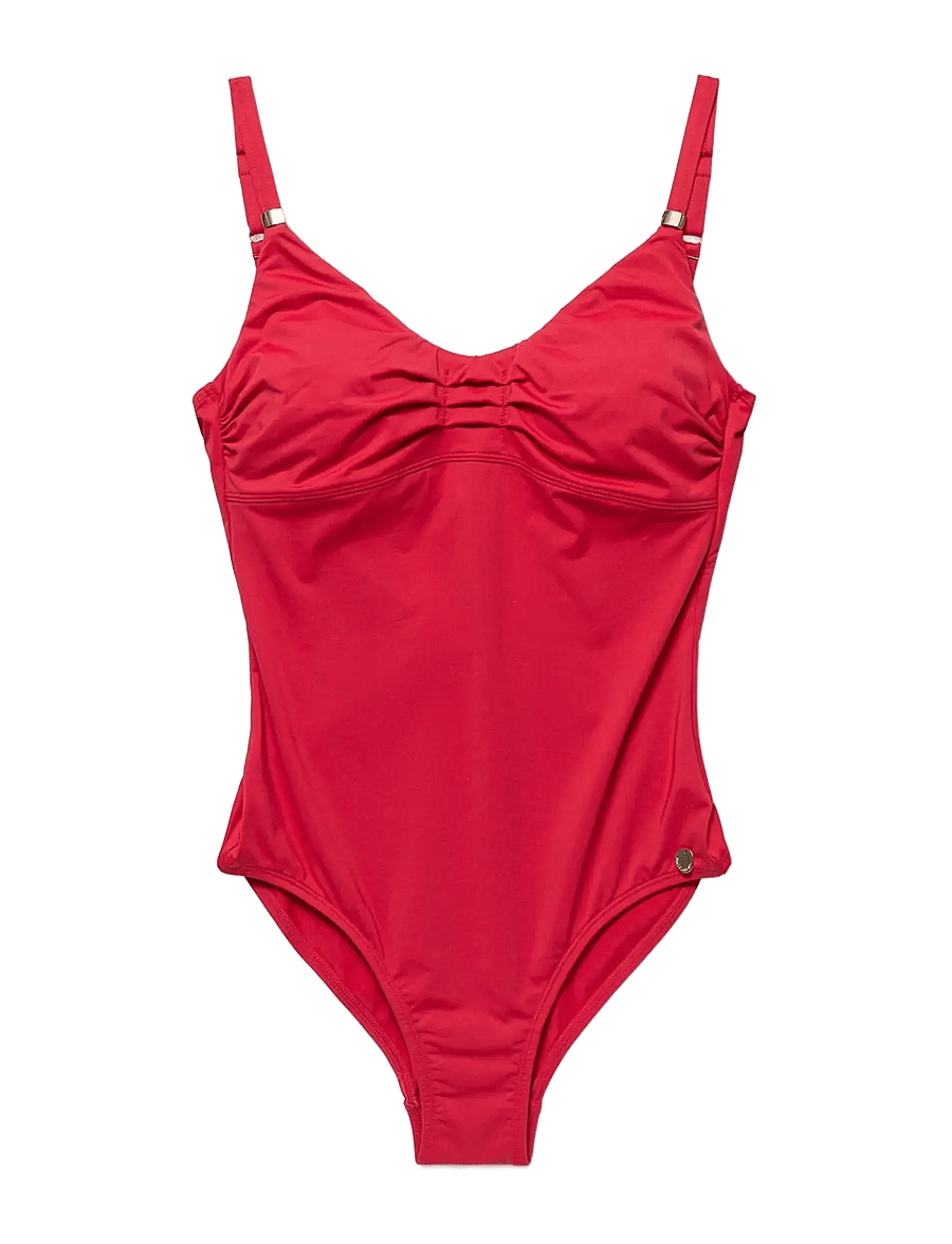 Panos Emporio - Milos Solid Swimsuit Recycled - swimsuits - lipstick red - 1
