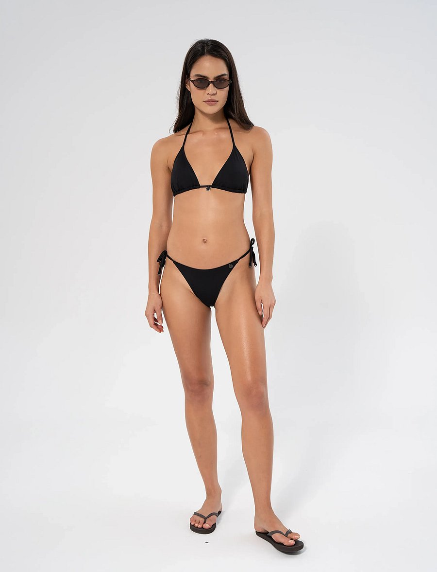 Panos Emporio - Galathea solid top - trekantsbikinier - black - 0