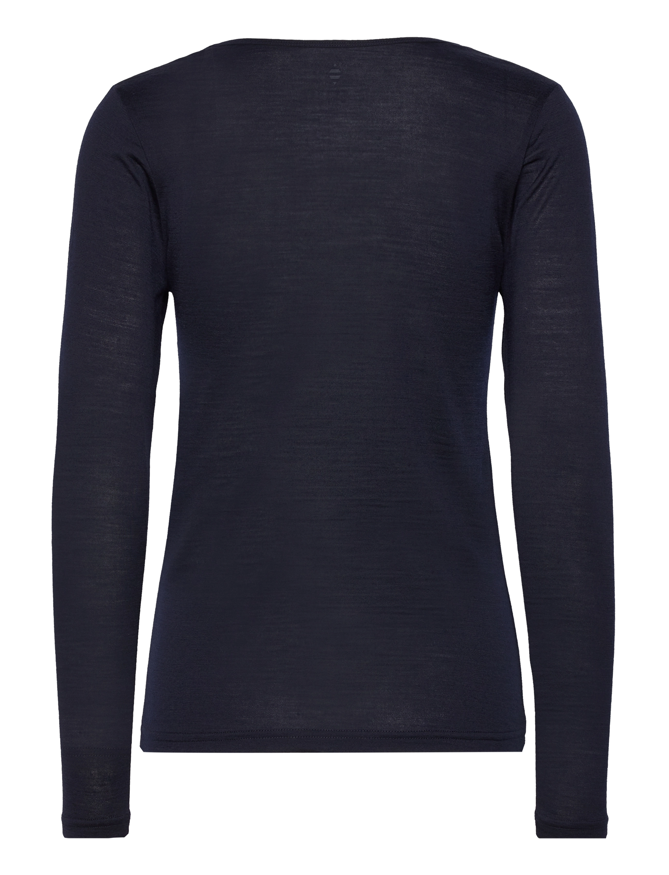 Panos Emporio - Wool/Tencel Long Sleeve - toppar - dark navy - 2