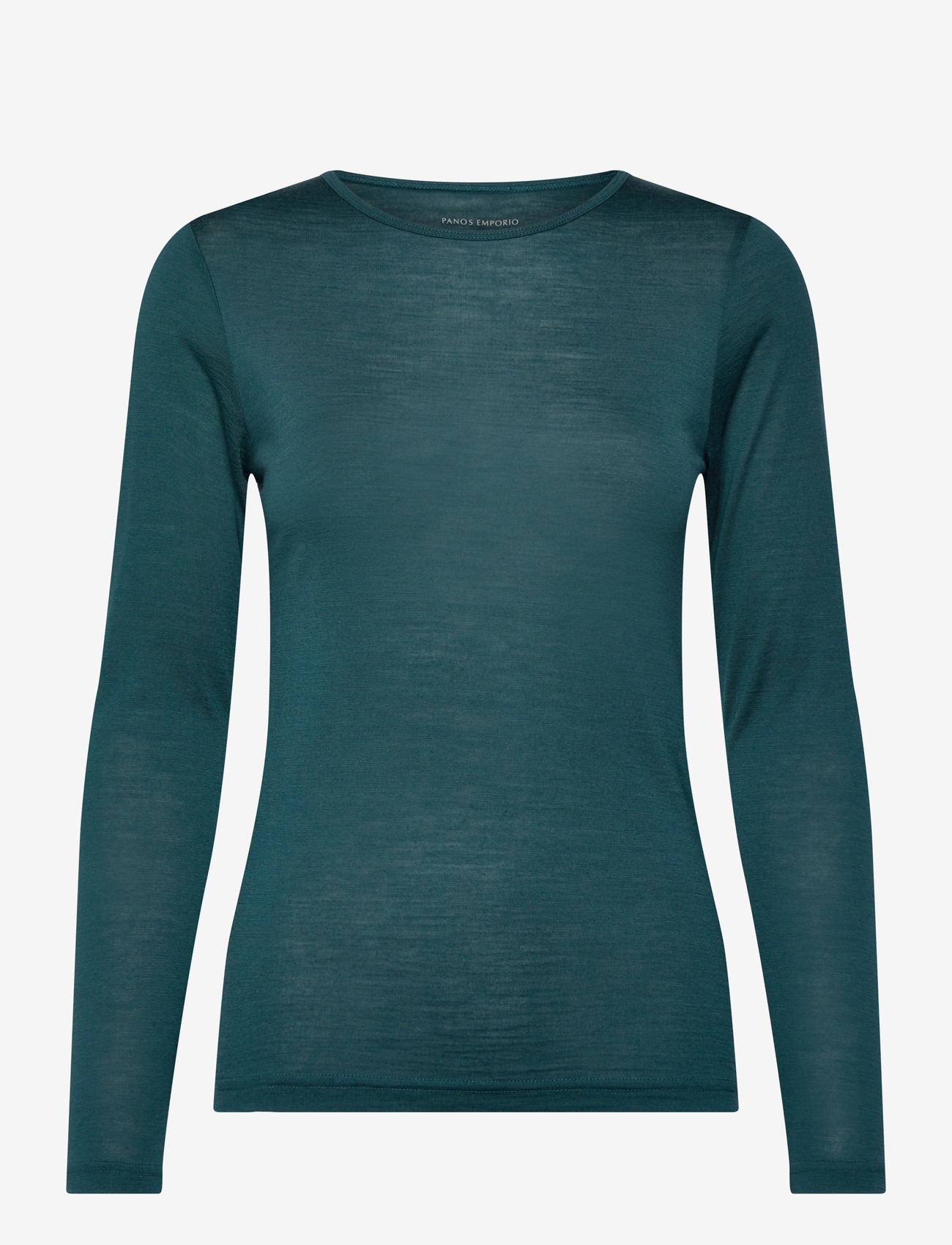 Panos Emporio - Wool/Tencel Long Sleeve - overdele - deep teal - 0