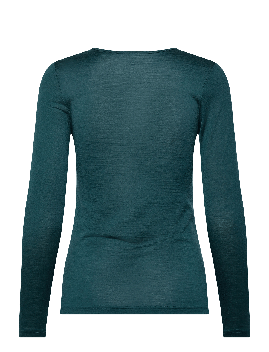 Panos Emporio - Wool/Tencel Long Sleeve - hauts - deep teal - 1