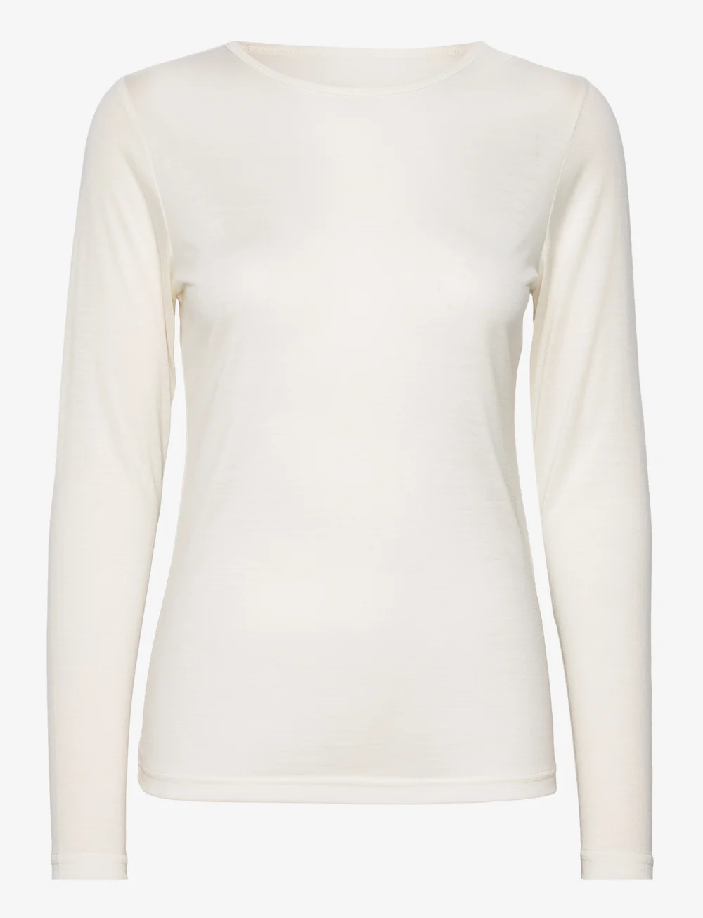 Panos Emporio - Wool/Tencel Long Sleeve - långärmade toppar - offwhite - 1