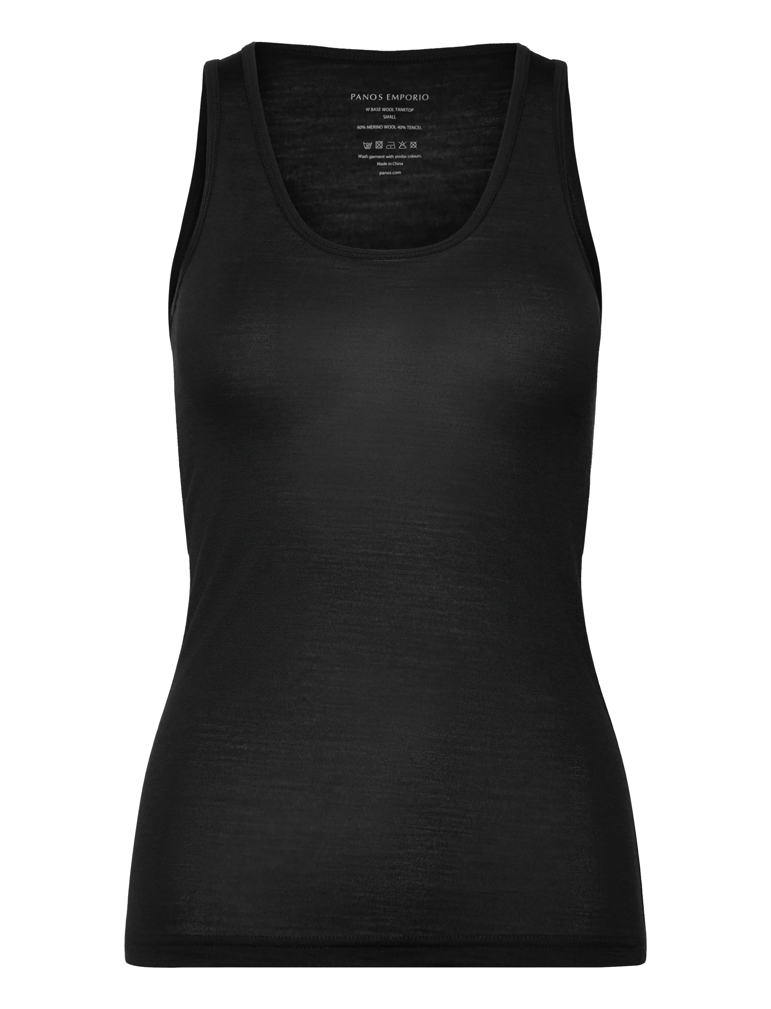 PANOS EMPORIO Wolle/Tencel Tanktop Schwarz - XL - Damen