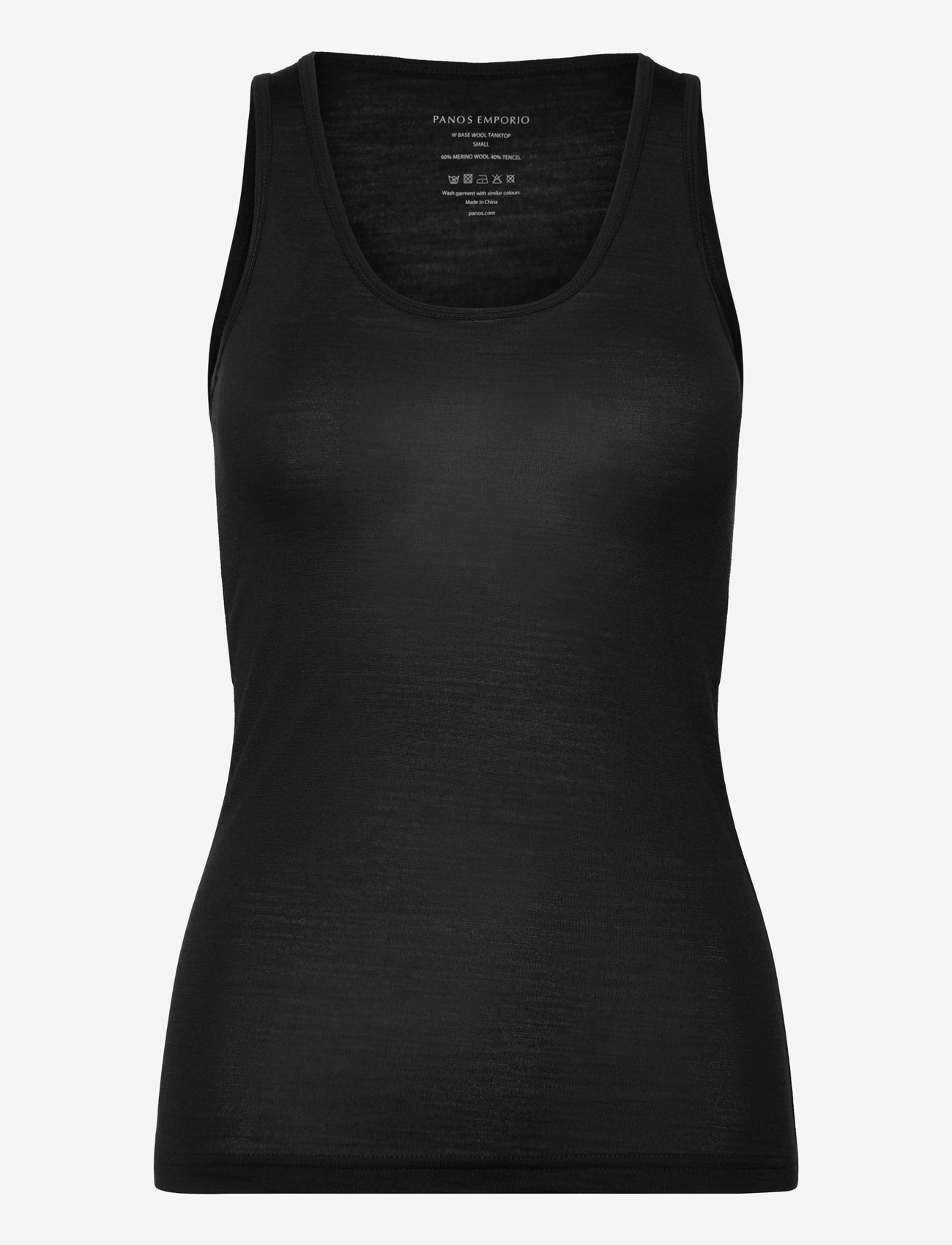 Panos Emporio - Wool/Tencel Tanktop - oberteile - black - 1