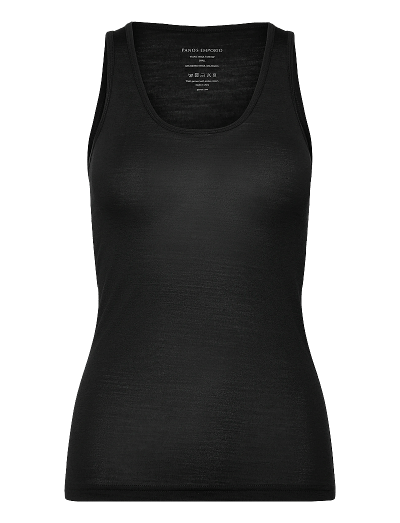 Panos Emporio - Wool/Tencel Tanktop - oberteile - black - 1