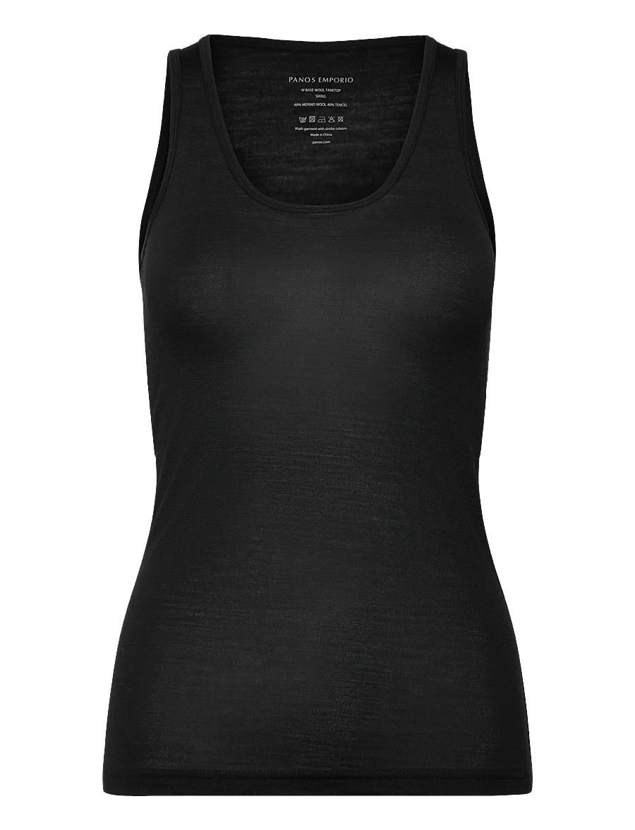 Panos Emporio - Wool/Tencel Tanktop - alussärgid - black - 1