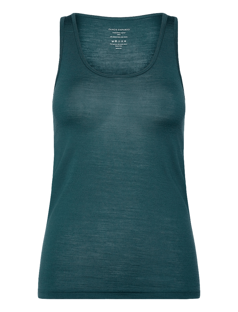 Panos Emporio - Wool/Tencel Tanktop - overdele - deep teal - 1