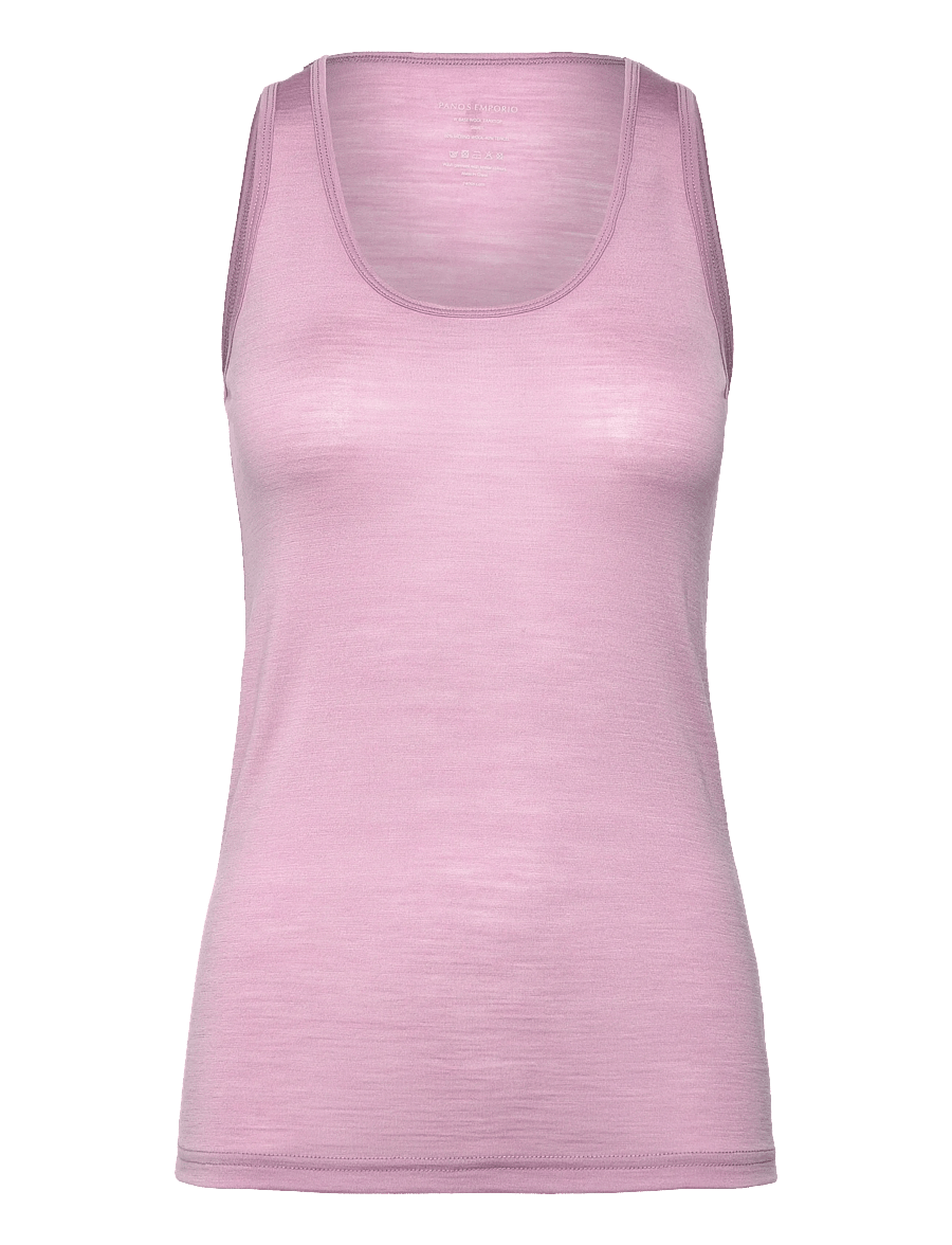 Panos Emporio - Wool/Tencel Tanktop - alussärgid - pink dawn - 1