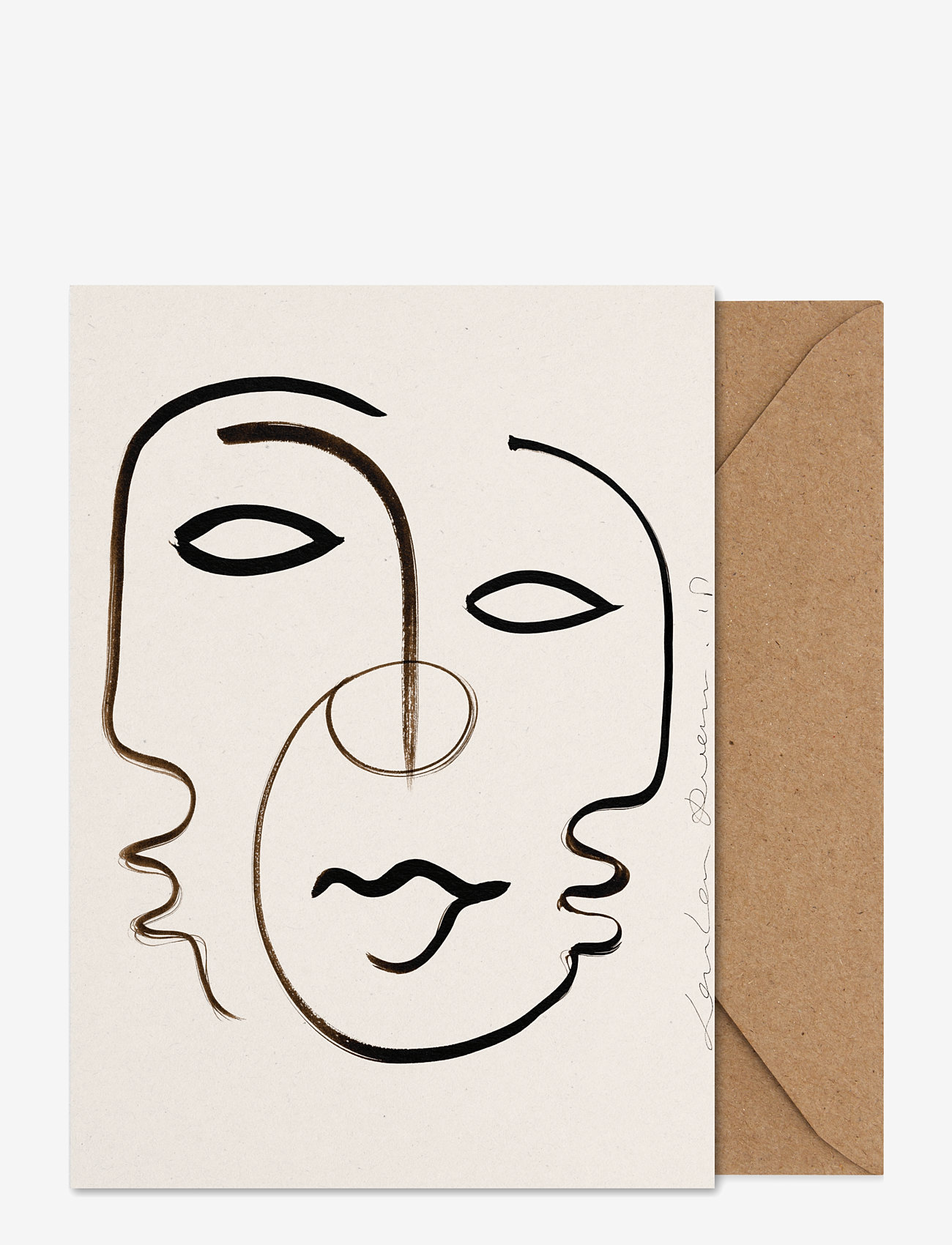 Paper Collective - We Are One - Folded A5 Art Card - beige, black - 0