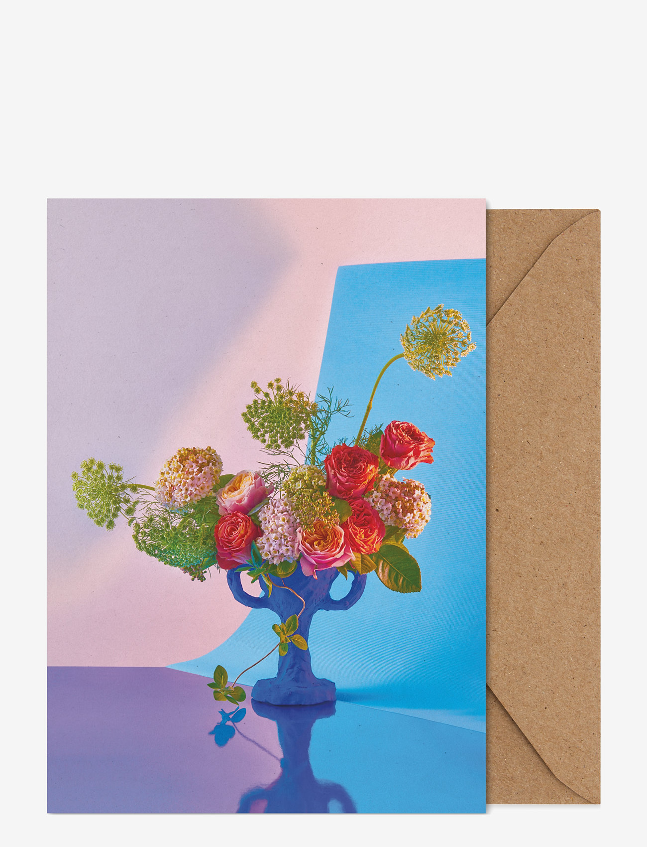 Paper Collective - BLOOM 02 - Cyan - Folded A5 Art Card - blue, cyan, multi-colour - 0