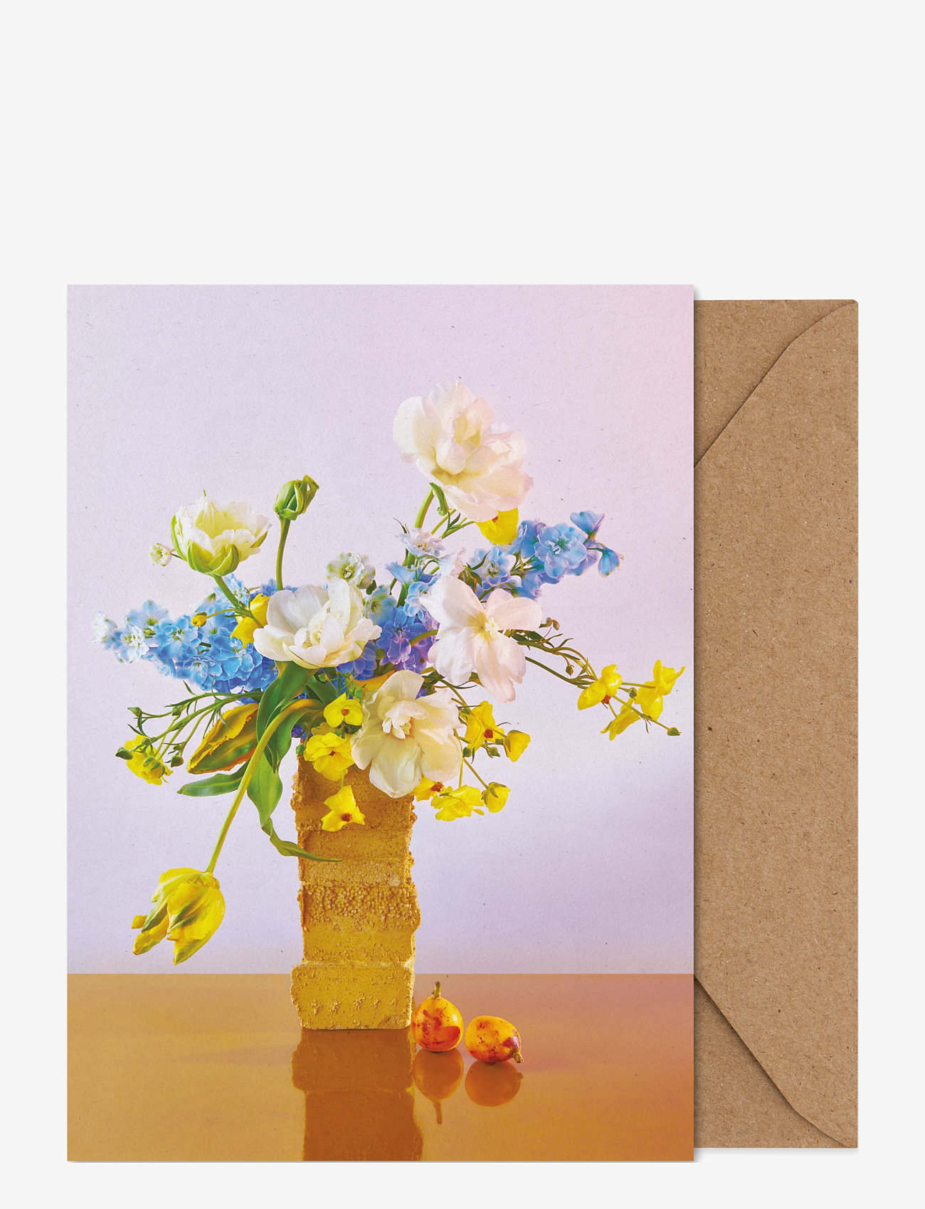 Paper Collective - BLOOM 04 - Violet - Folded A5 Art Card - violet, orange, multi-colour - 0