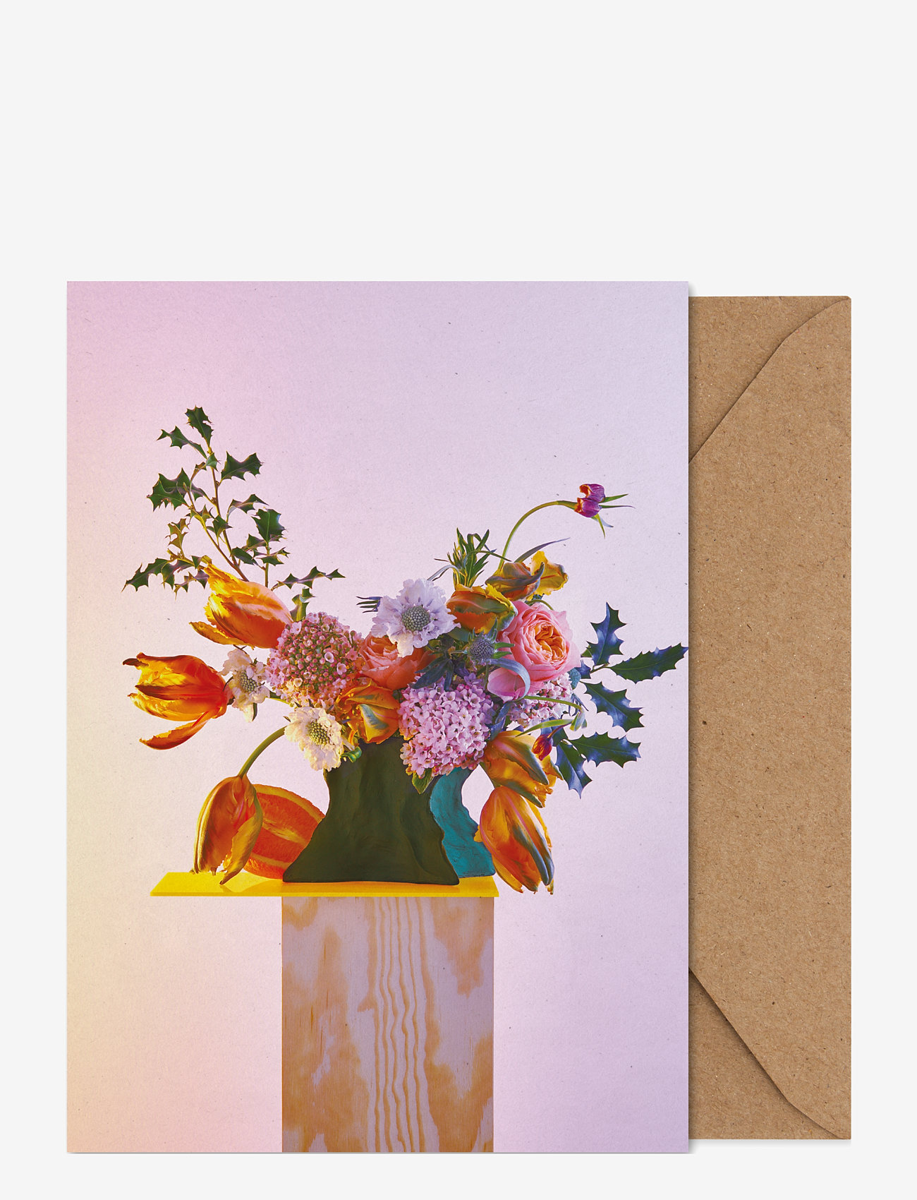 Paper Collective - BLOOM 08 - Orange - Folded A5 Art Card - multi-colour, orange - 0