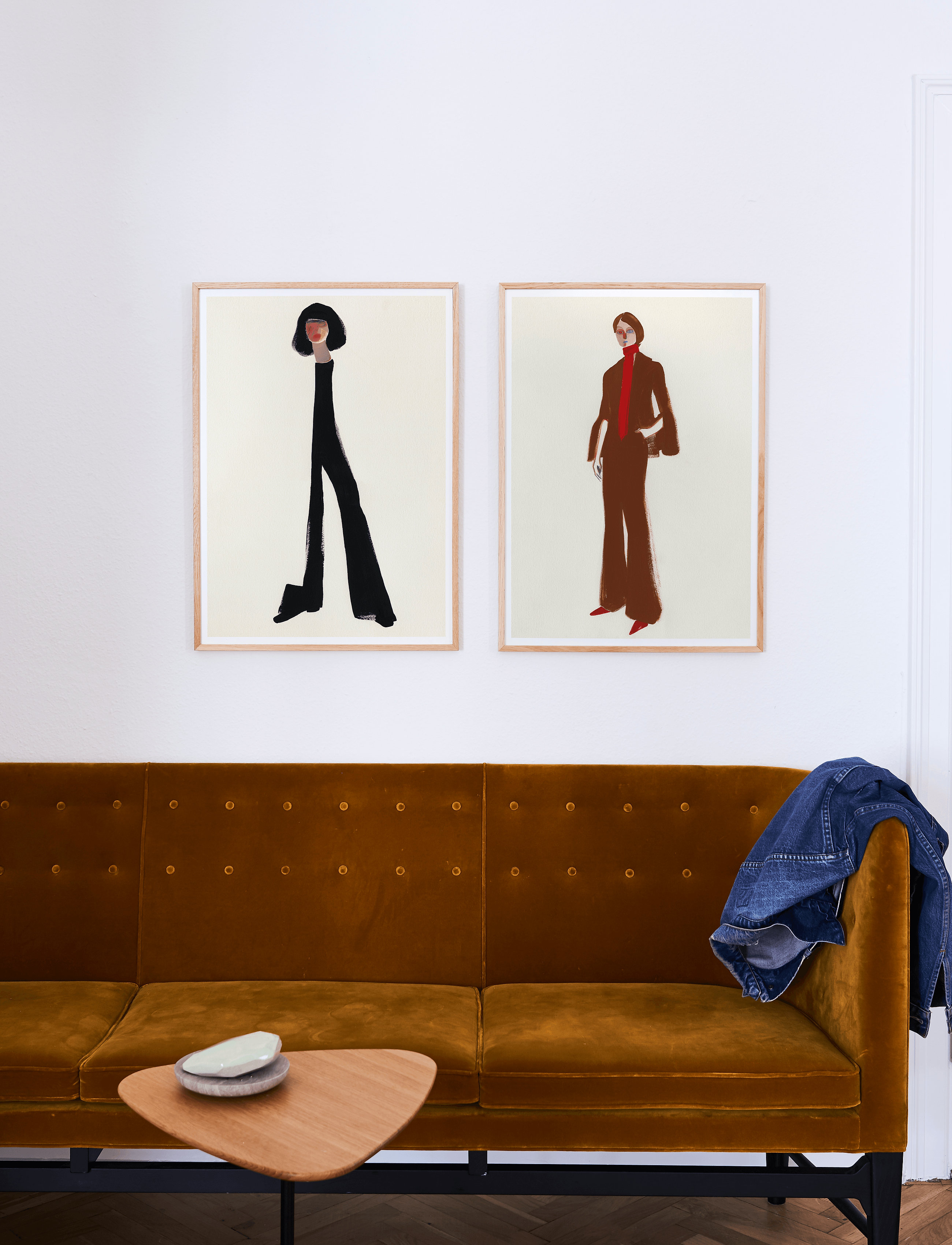 Paper Collective Black Pants 30X40, 30X40 cm, Posters, Mehrfarbig/gemustert - Illustrations, Homeware