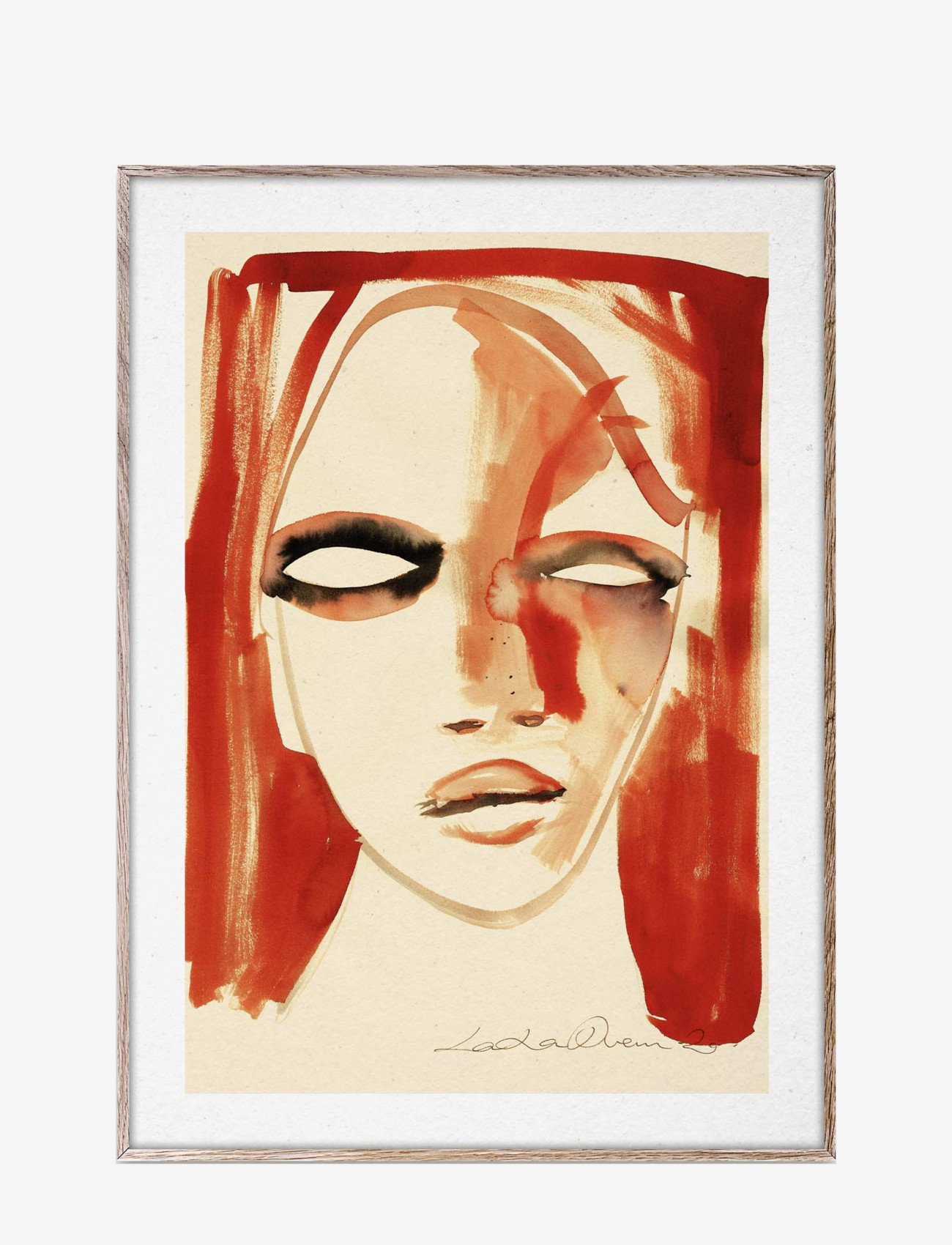 Paper Collective - Red Portrait - 30x40 cm - illustrations - multi - 0