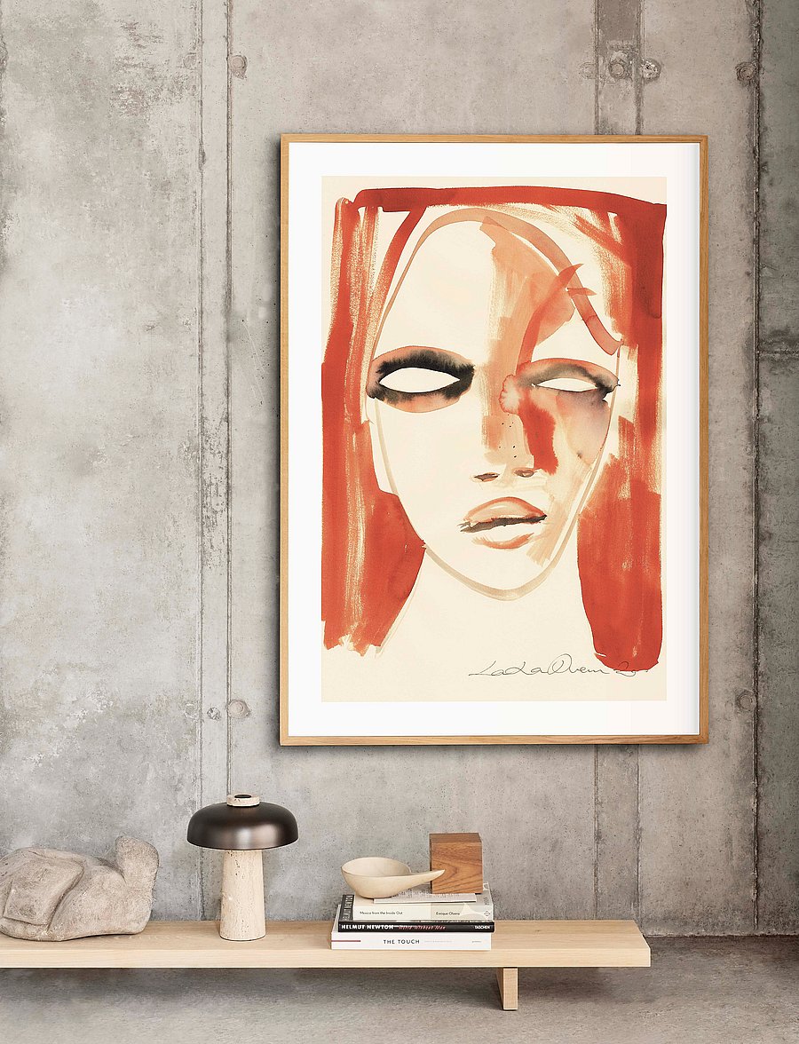 Paper Collective - Red Portrait - 30x40 cm - illustrationen - multi - 0