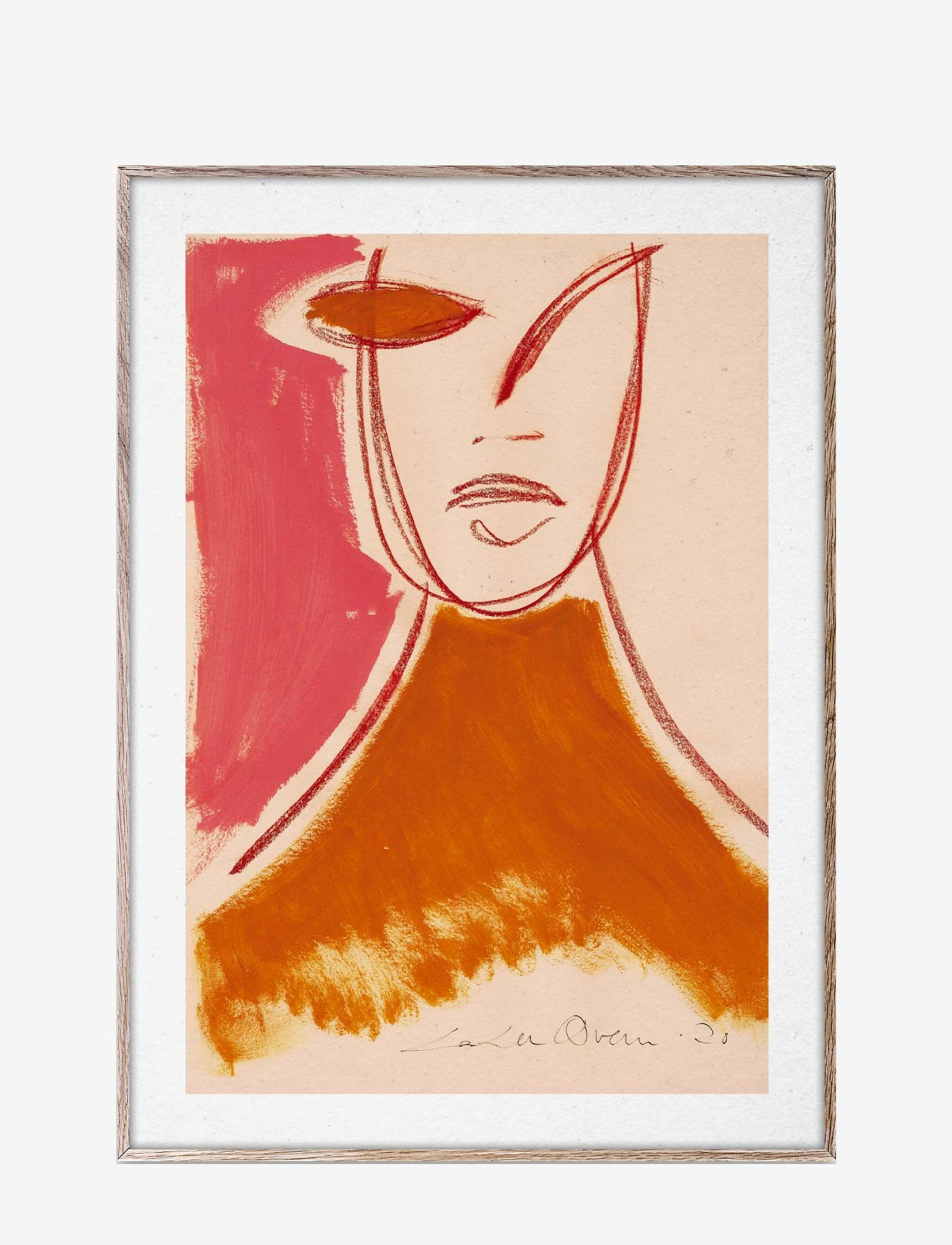 PAPER COLLECTIVE Pink Portrait - 50X70 Cm Patterned - 50X70CM - Unisex