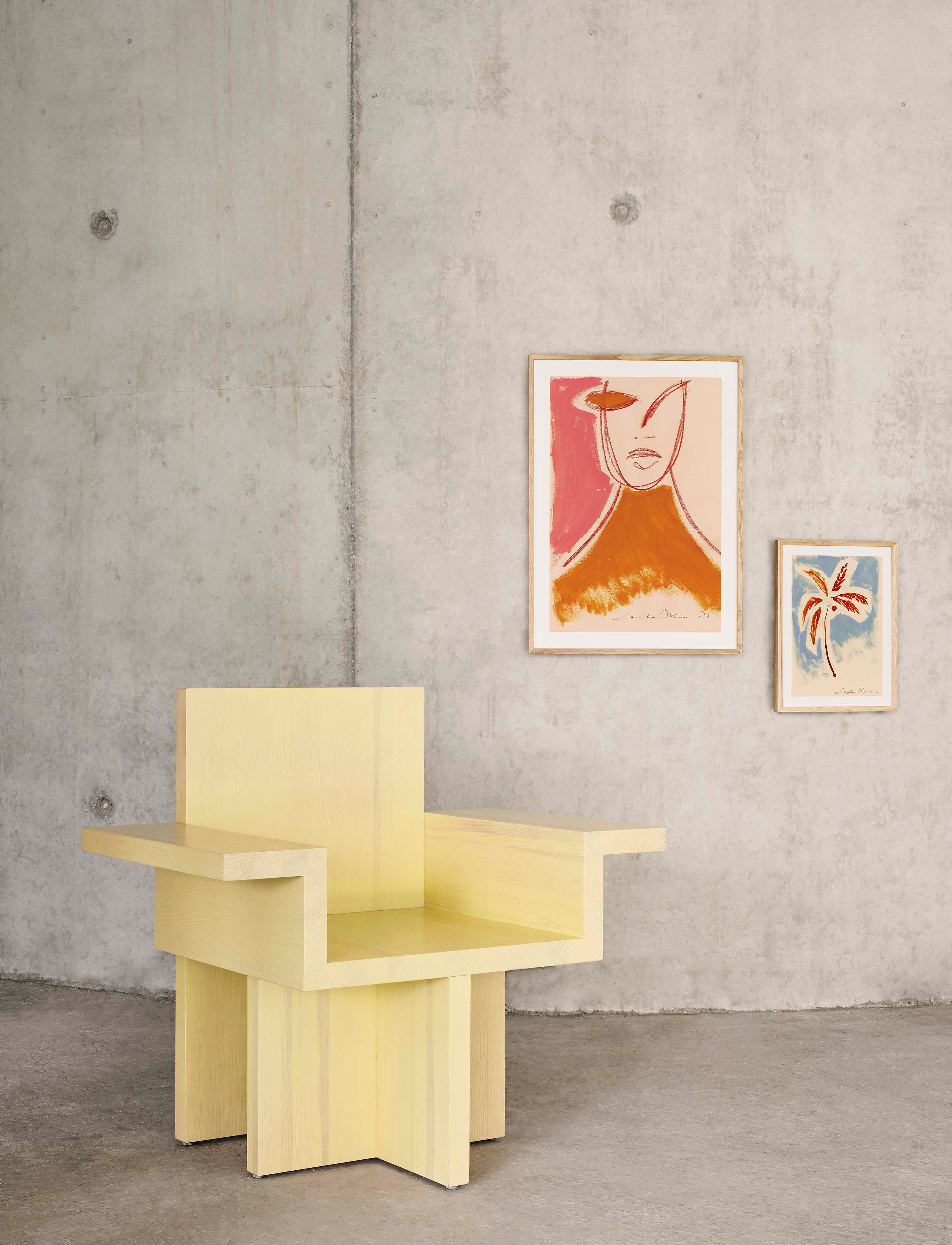 Paper Collective Pink Portrait - 50X70 cm, 50X70 cm, Multi/patterned, Plakater > Illustrationer, Unisex