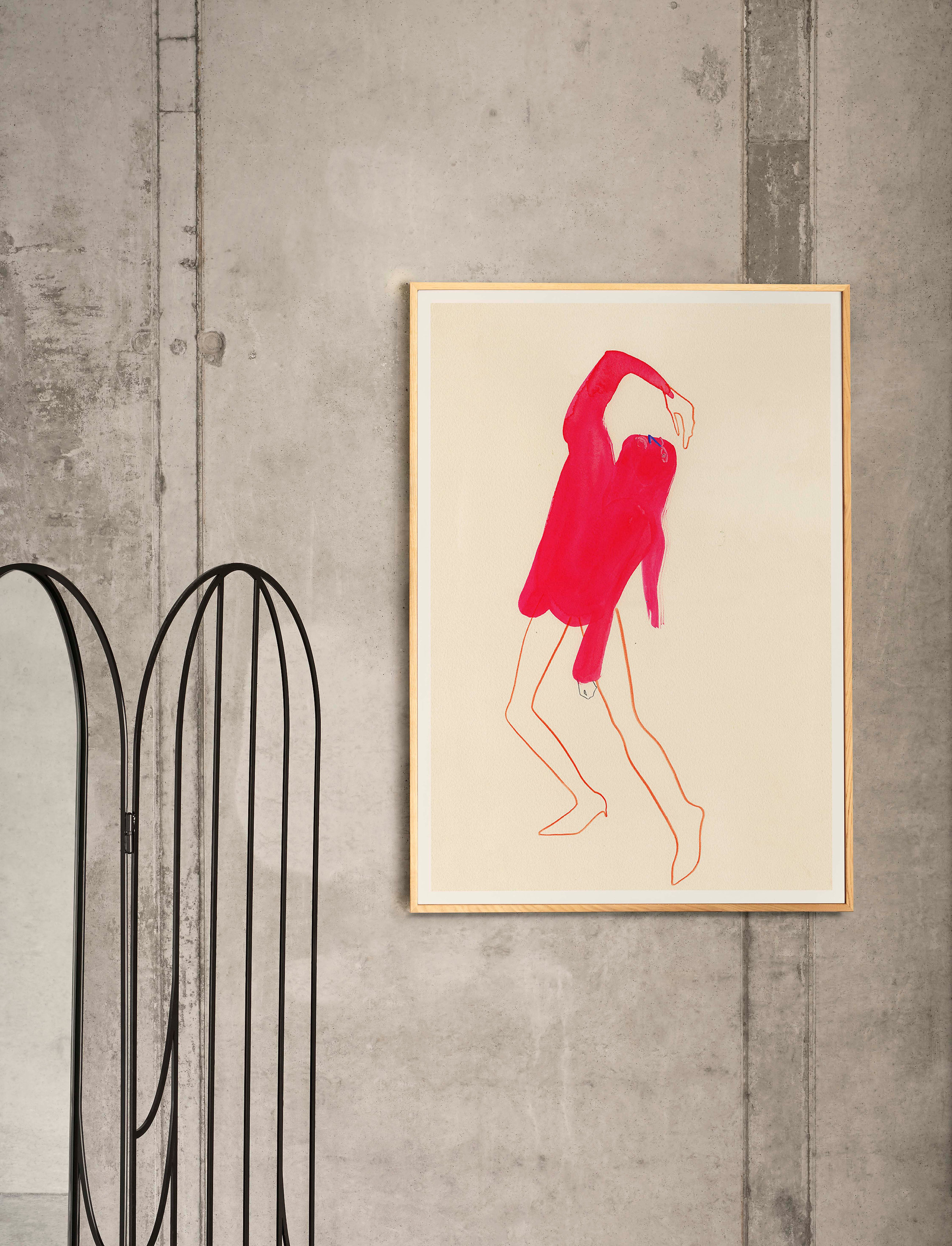 Paper Collective The Pink Pose - 30X40 cm, 30X40 cm, Multi/patterned, Plakater > Illustrationer, Unisex
