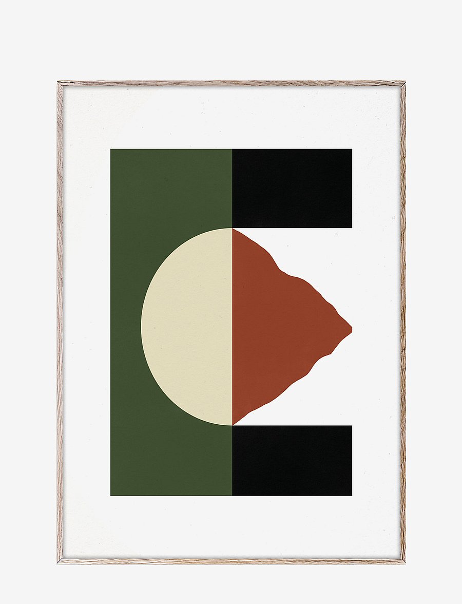 Paper Collective - Mountain - 30x40 cm - grafische muster - white, green, beige, black, brown - 0