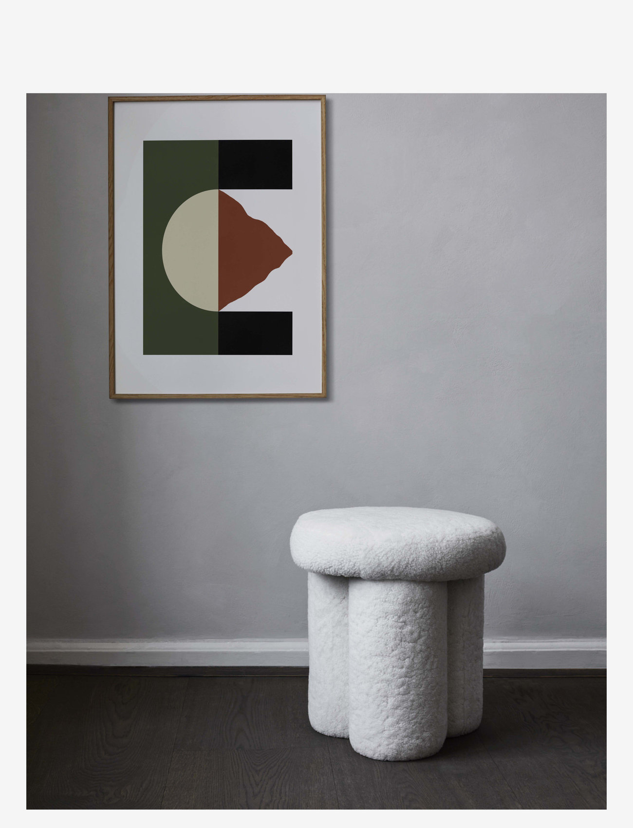 Paper Collective - Mountain - 30x40 cm - grafiske mønstre - white, green, beige, black, brown - 1