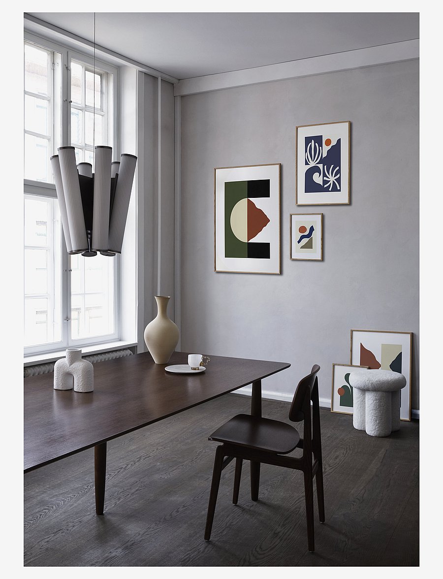 Paper Collective - Levitation II - 50x70 cm - grafische muster - white, green, orange - 1