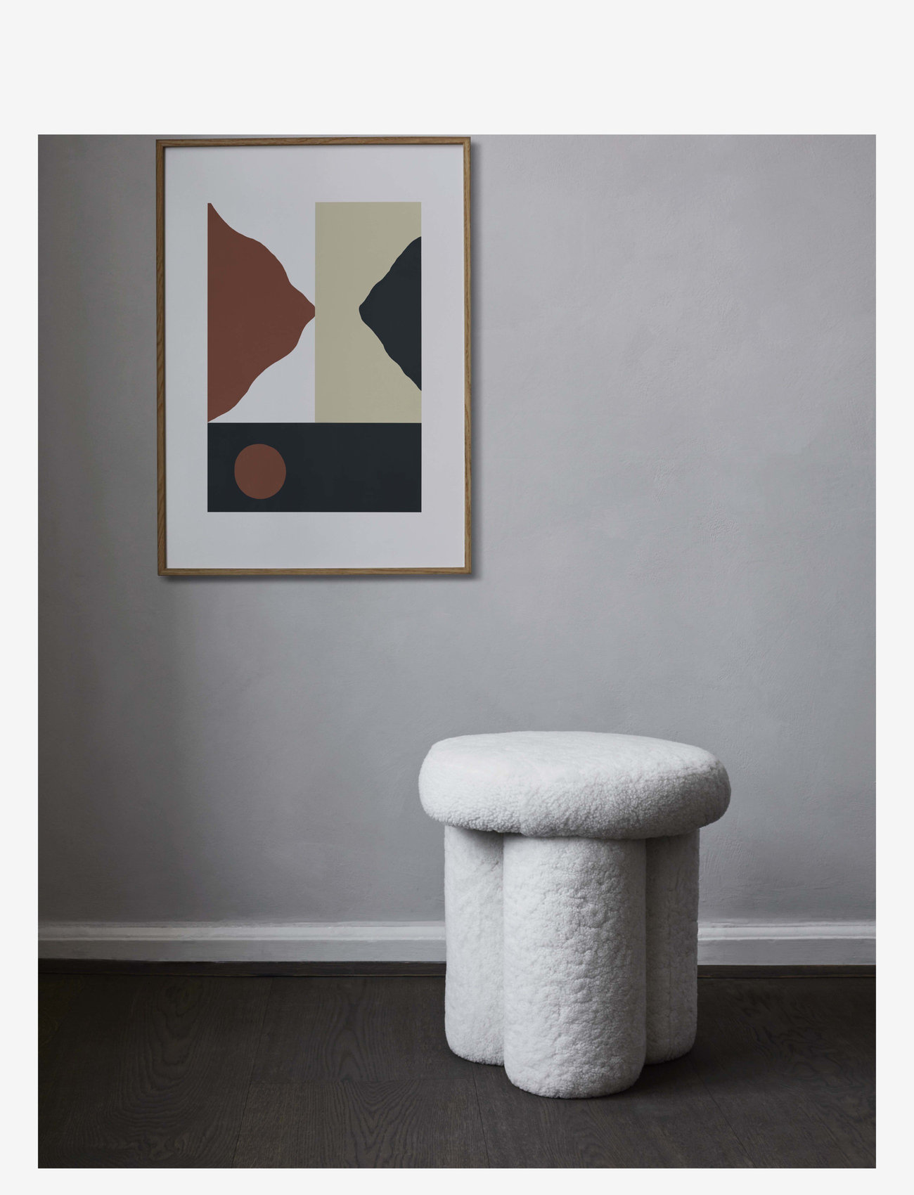 Paper Collective - Big Sur - 30x40 cm - grafiska mönster - white, brown, beige, blue - 1