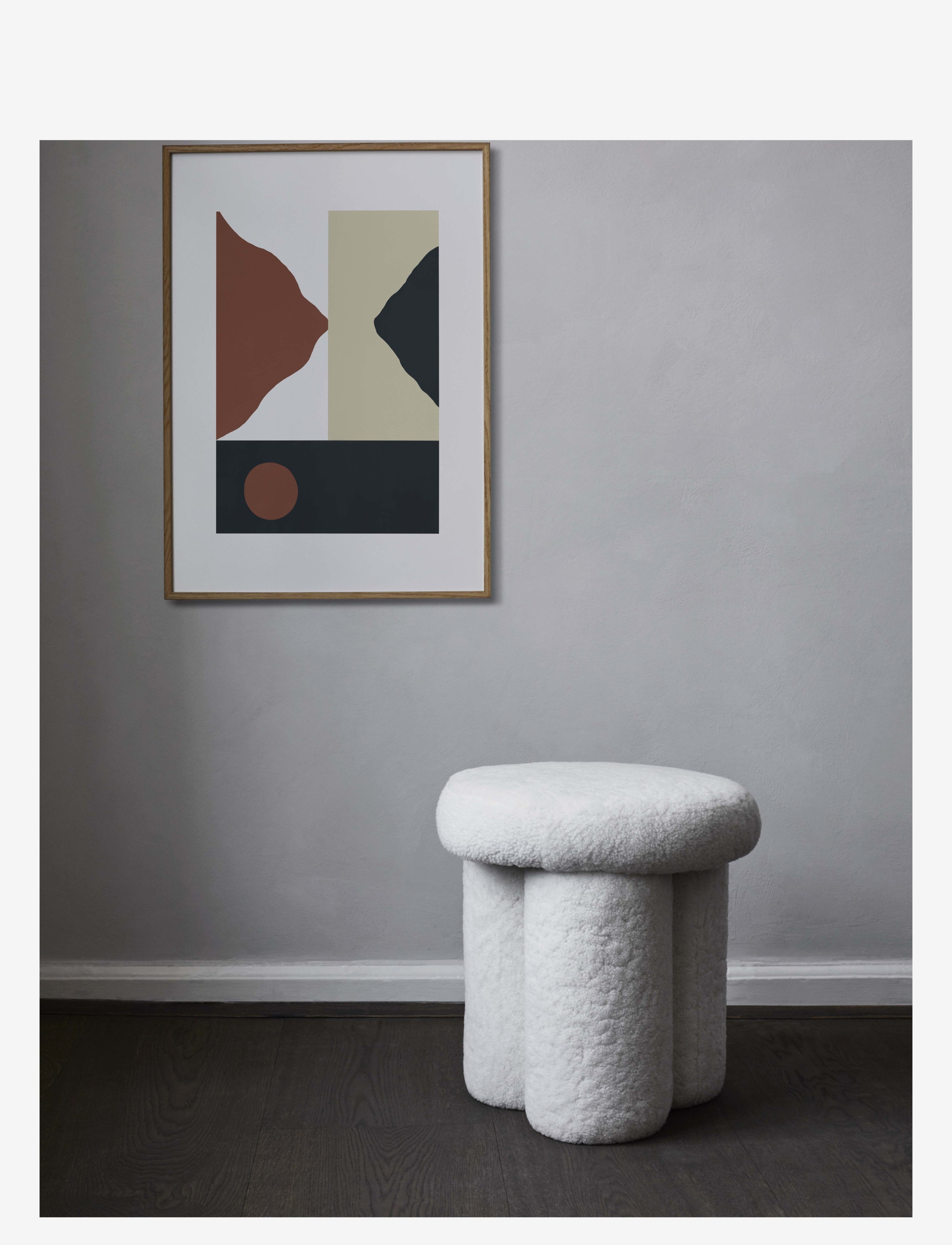 Paper Collective - Big Sur - 30x40 cm - grafiske mønstre - white, brown, beige, blue - 1