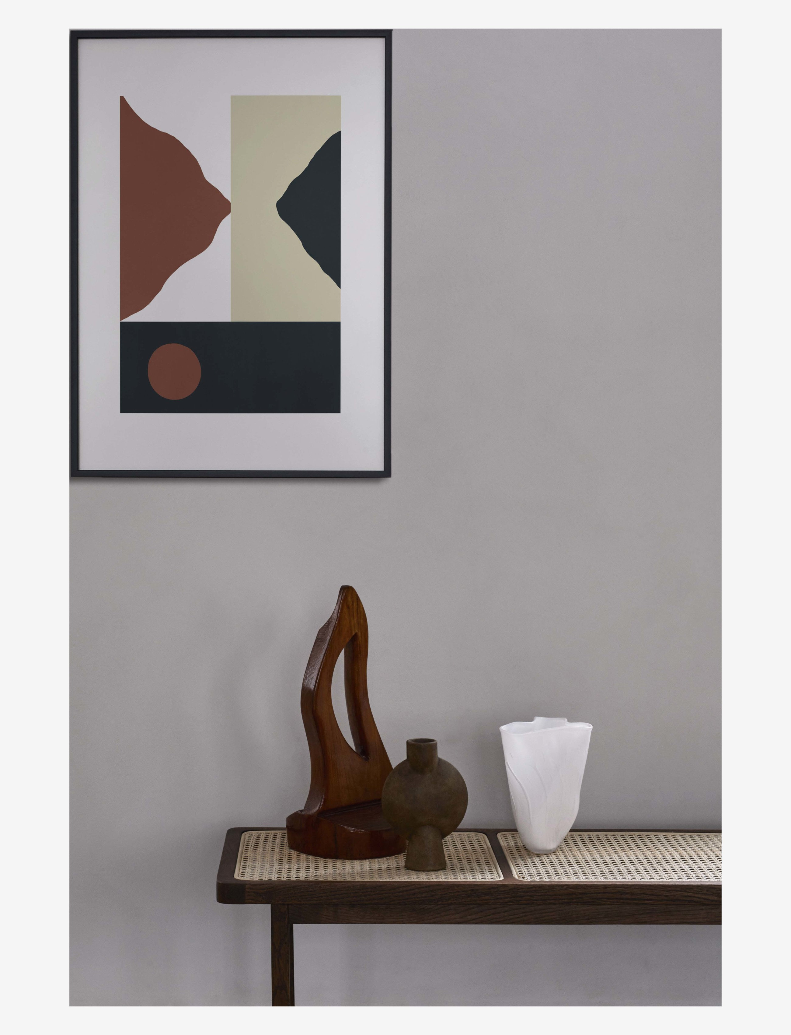 Paper Collective - Big Sur - 50x70 cm - wzory graficzne - white, brown, beige, blue - 1